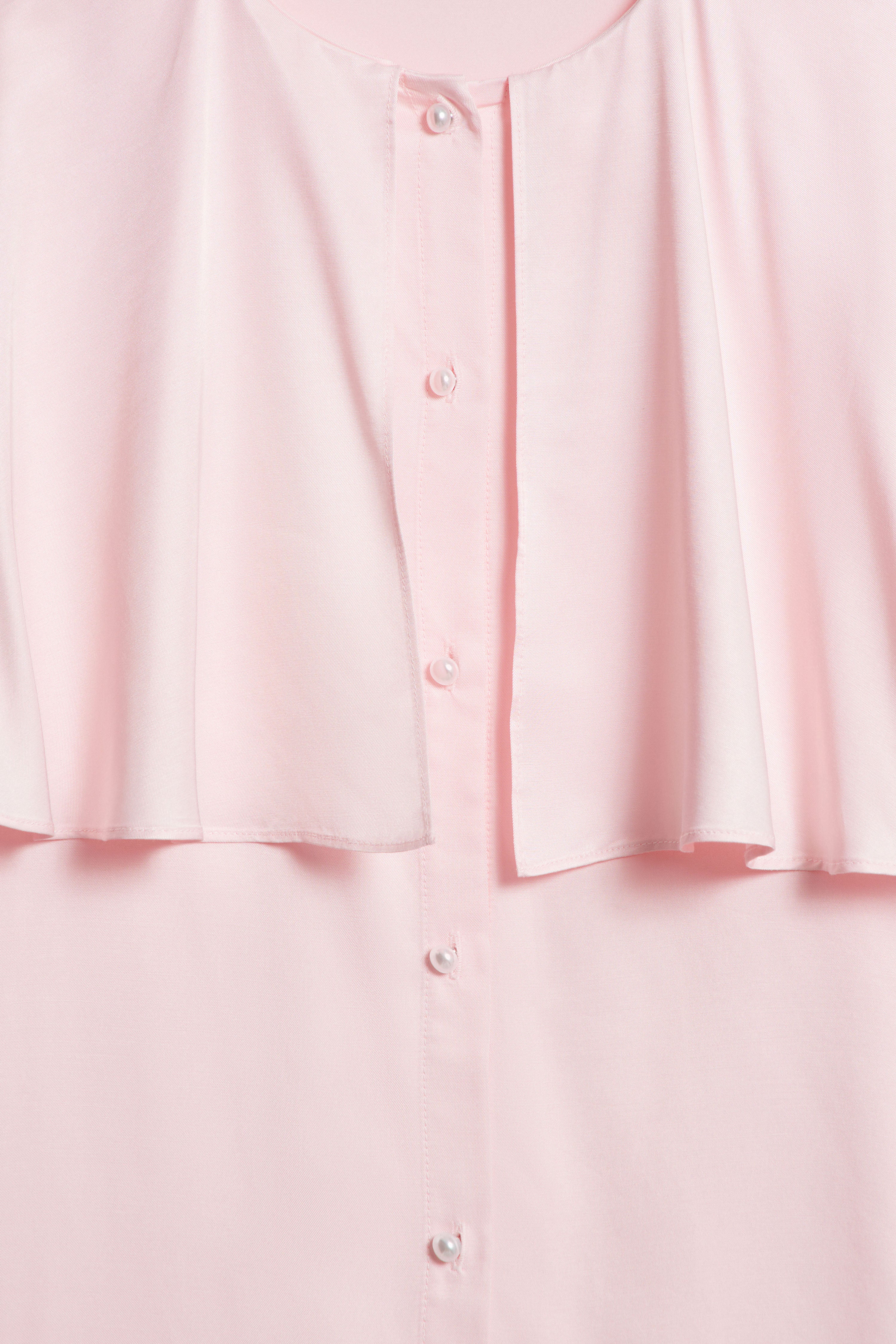 CAPE-DETAIL SATIN DRESS - Image 8