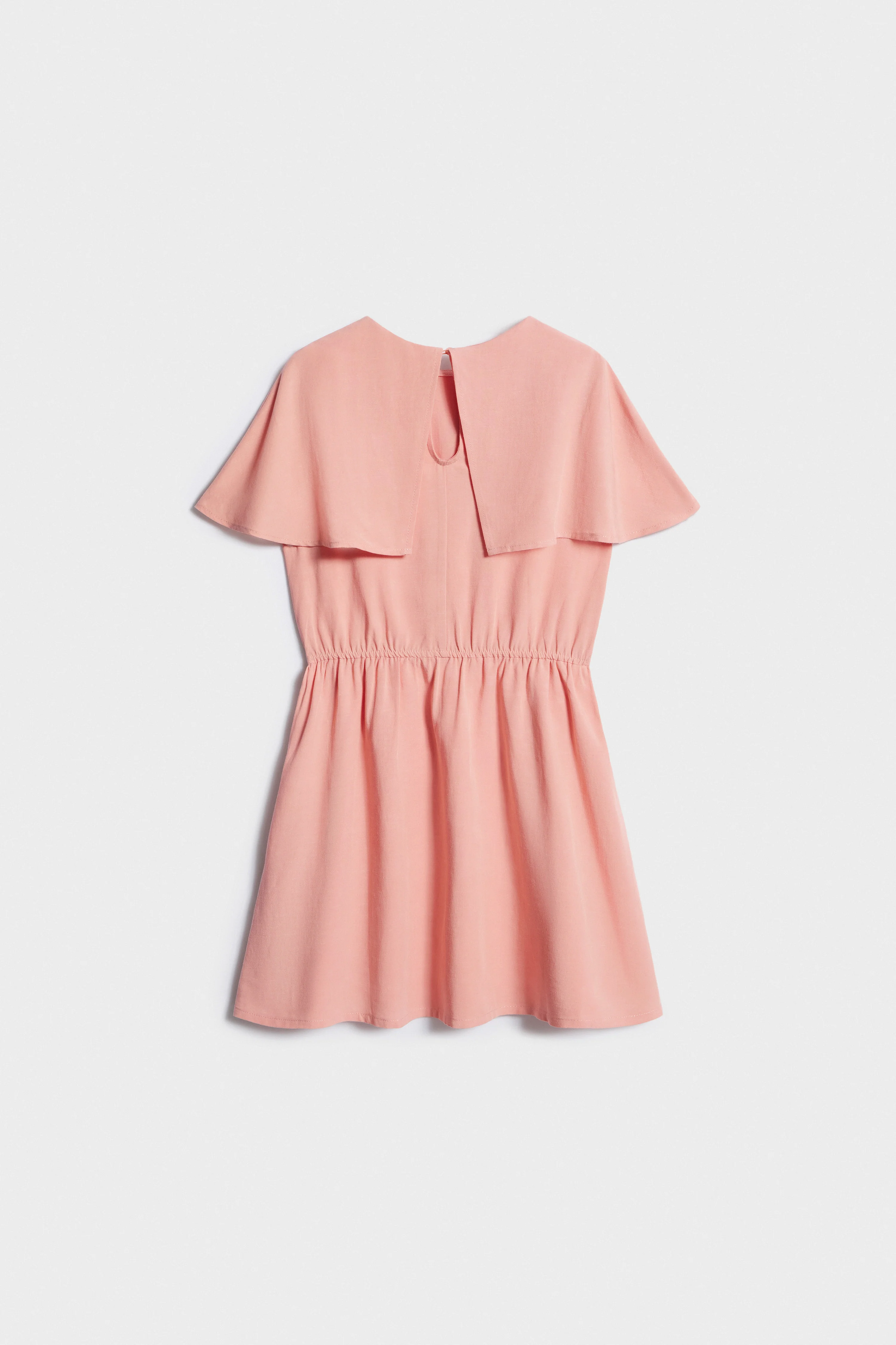 CAPE SLEEVE VISCOSE-LINEN DRESS - Image 6