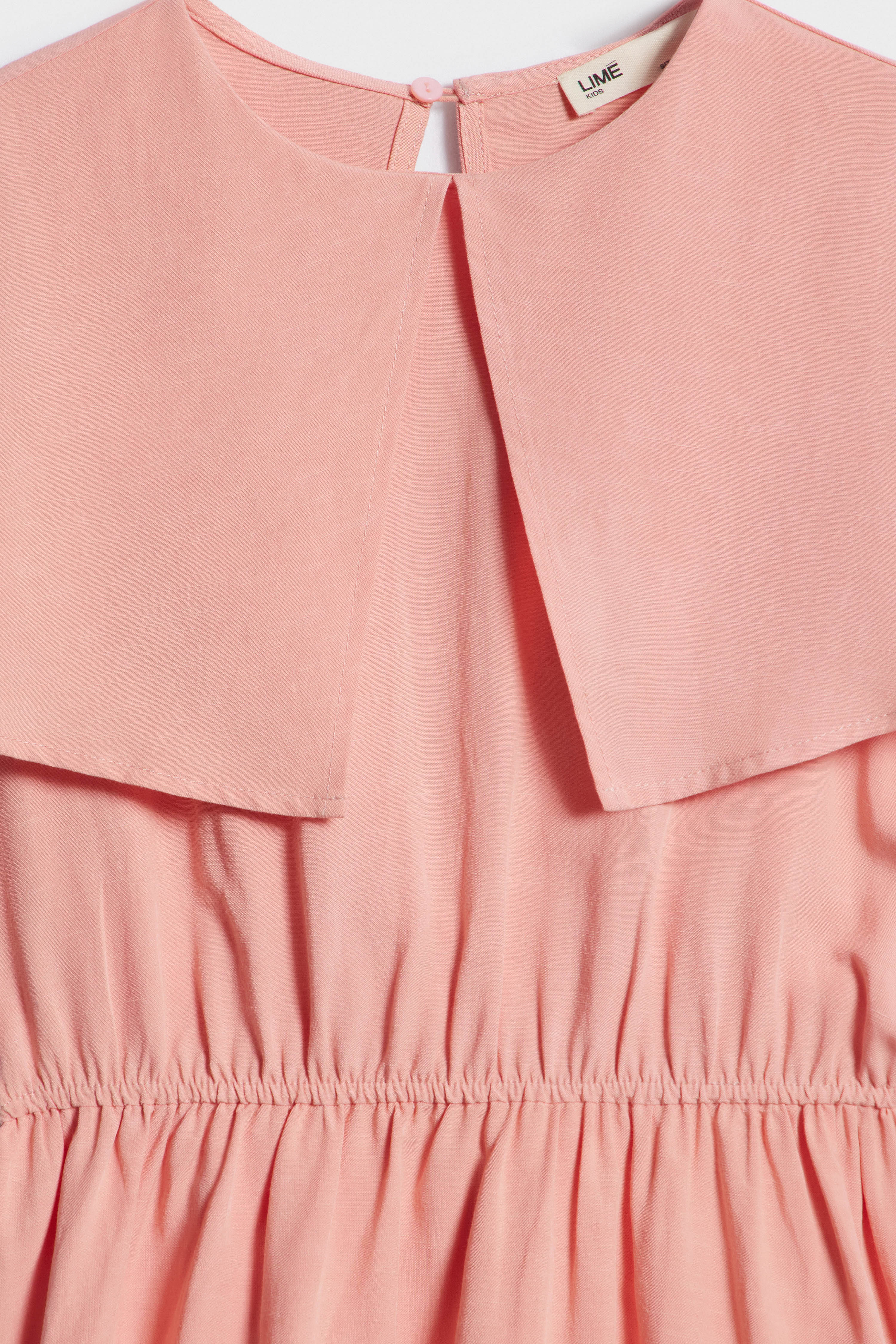 CAPE SLEEVE VISCOSE-LINEN DRESS - Image 7