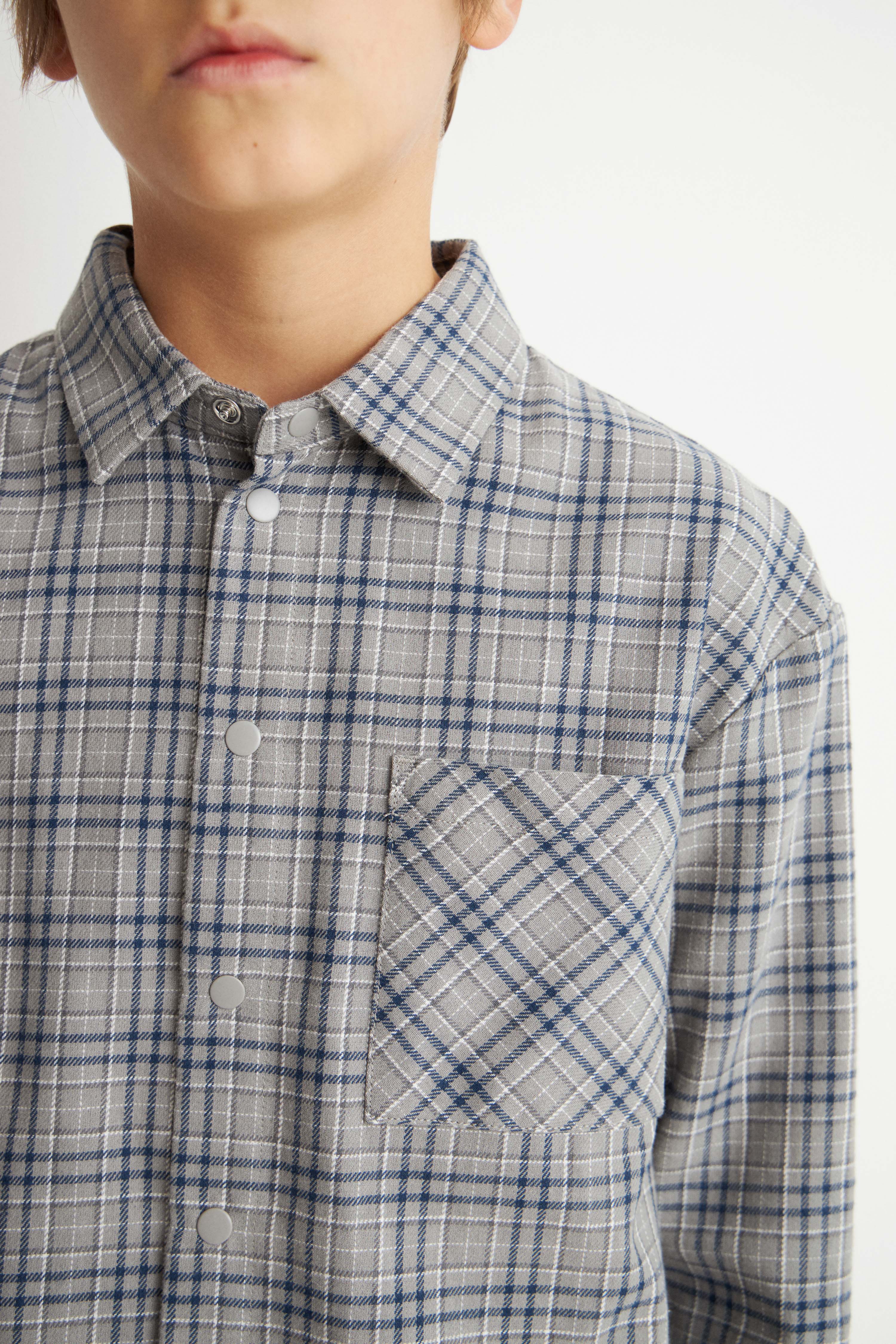 CHECKED COTTON FLANNEL SHIRT - Image 3
