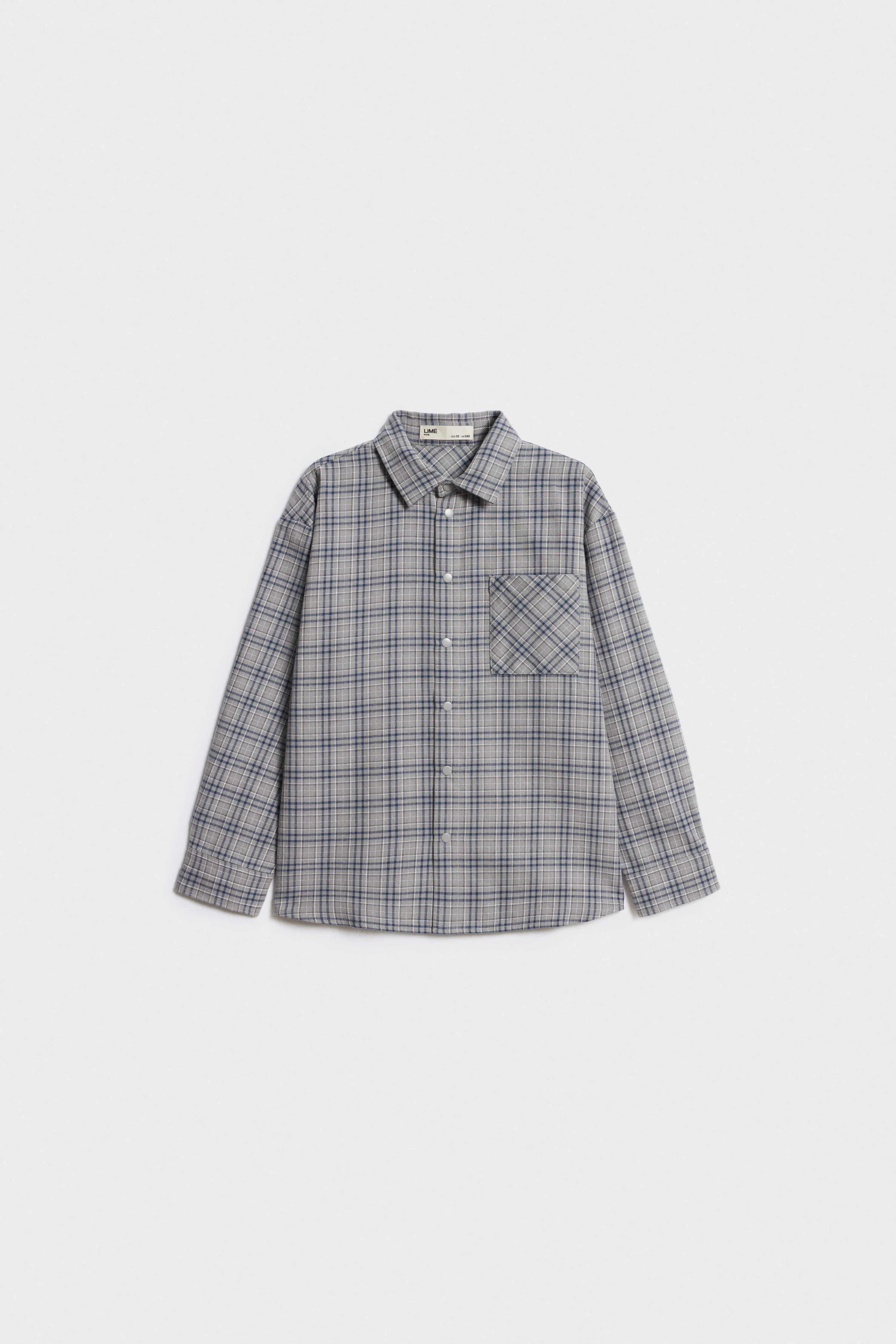 CHECKED COTTON FLANNEL SHIRT - Image 4