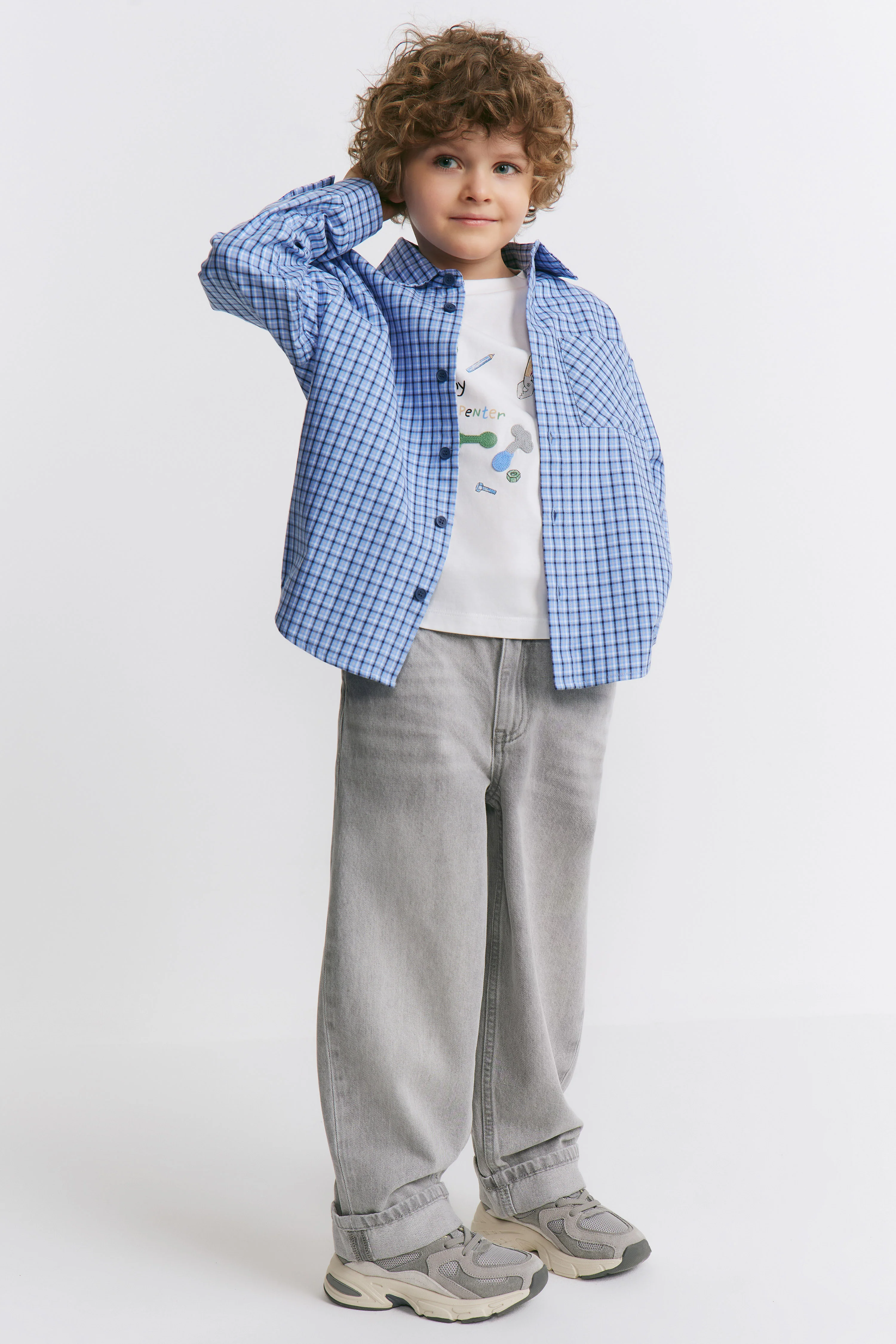 CHECKED COTTON SHIRT - Image 3