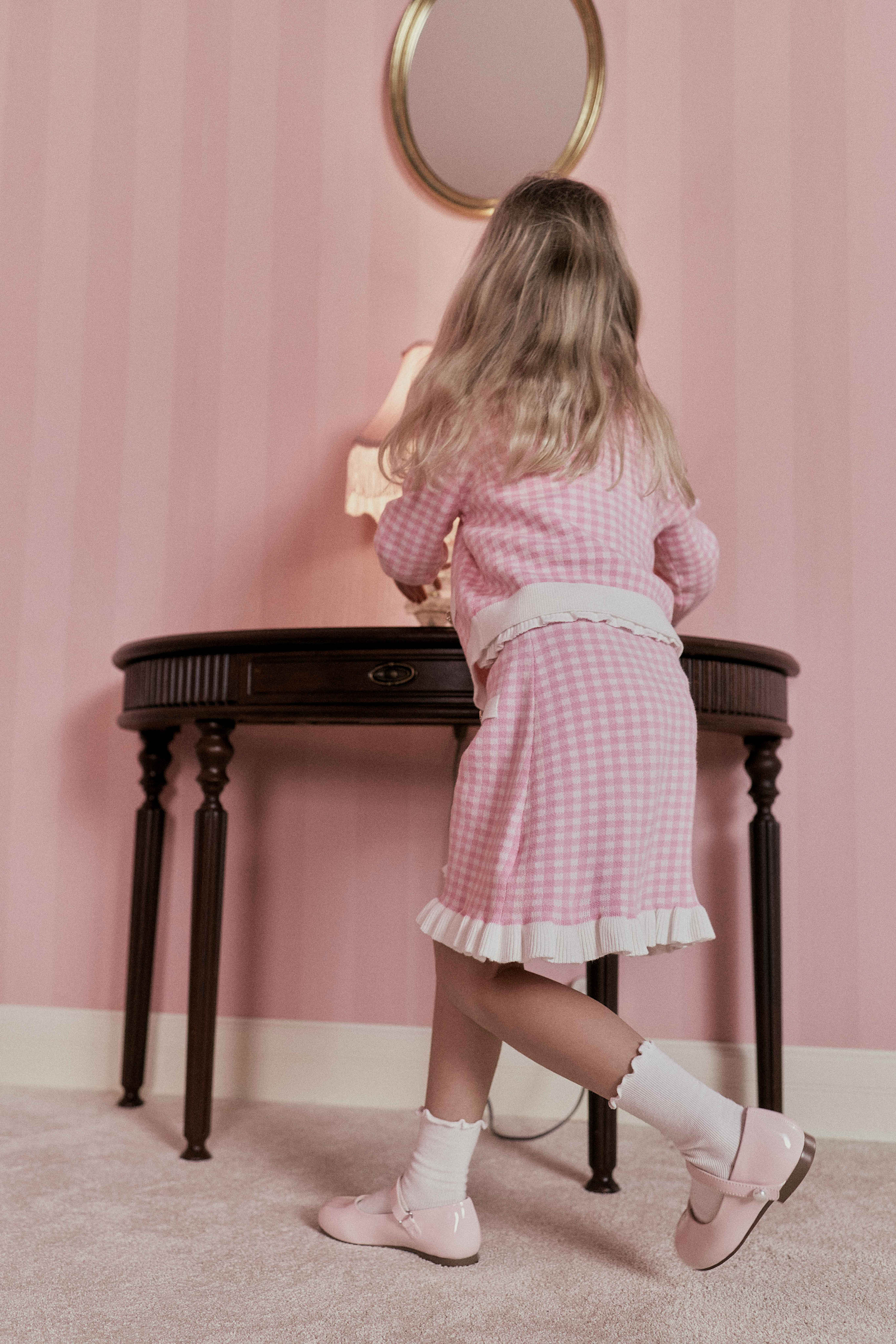 CHECKED COTTON SKIRT - Image 3