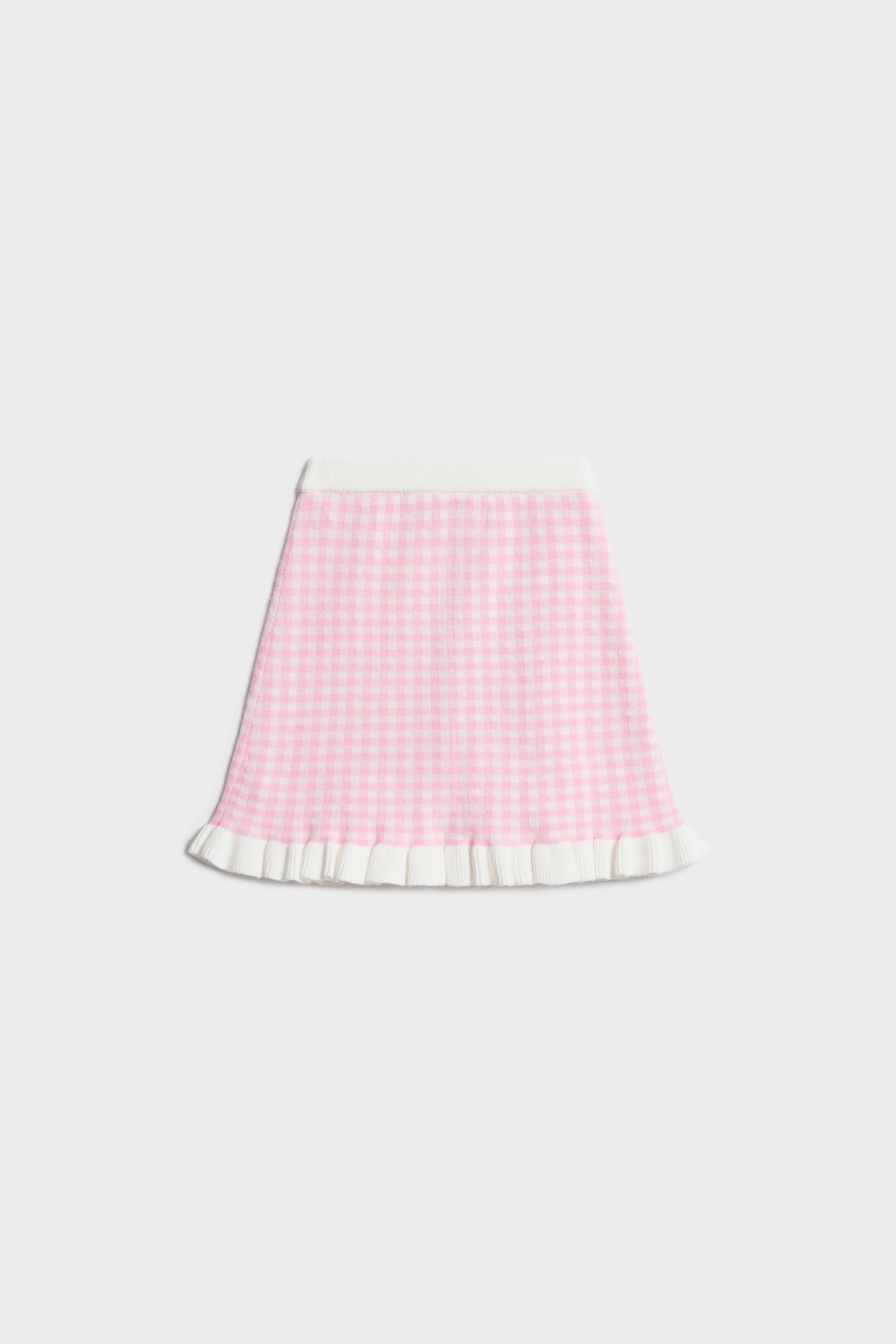 CHECKED COTTON SKIRT - Image 5