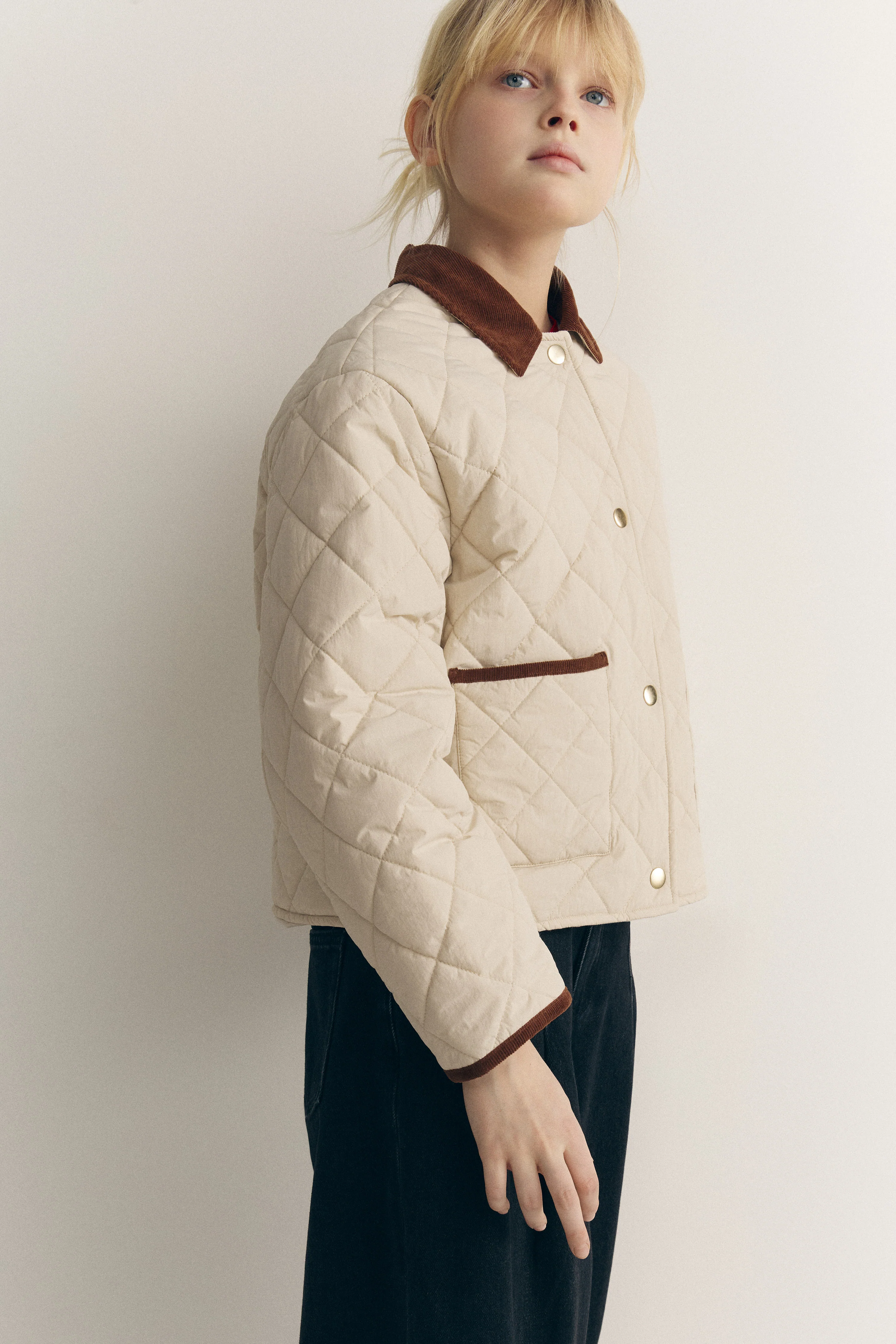 COLLAR-DETAIL QUILTED JACKET - Image 3