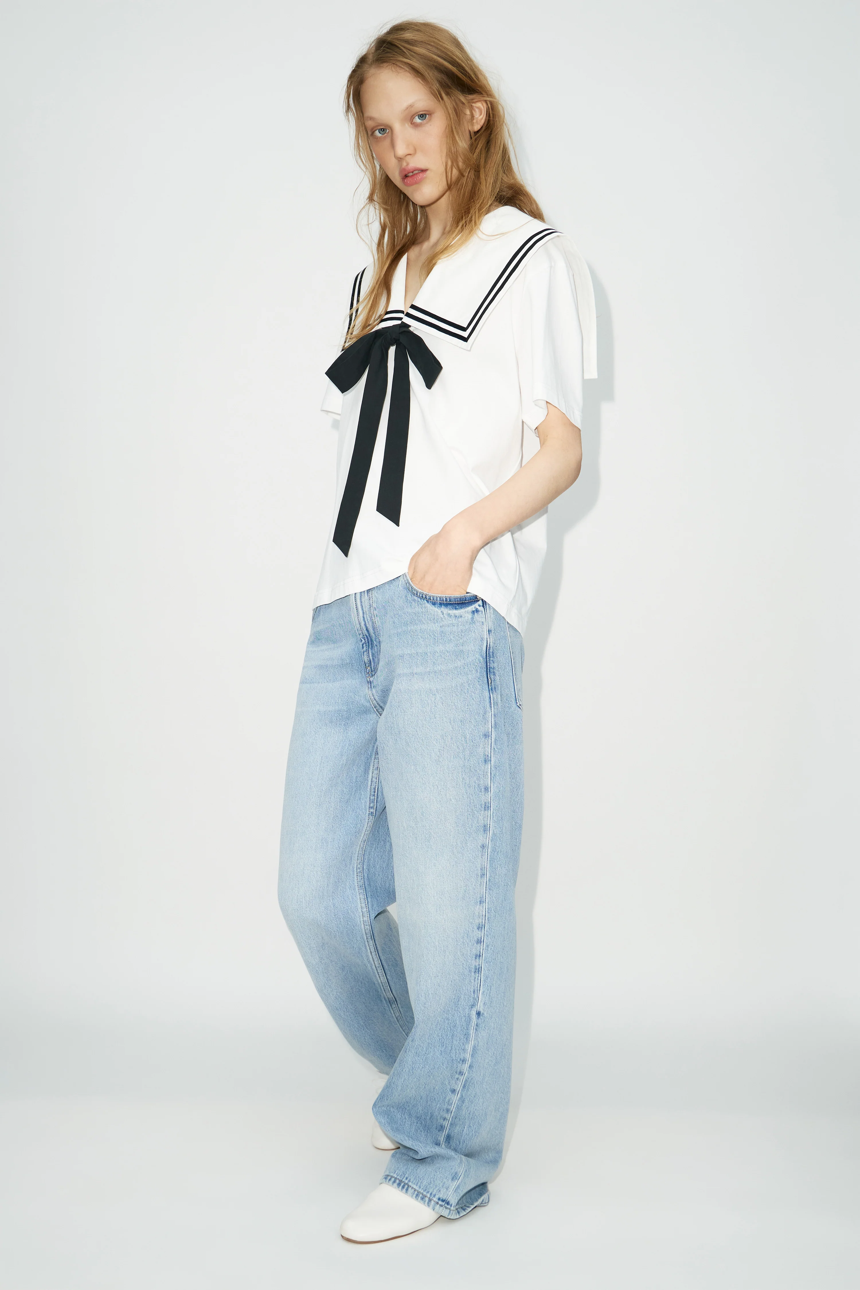 COLLARED COTTON T-SHIRT