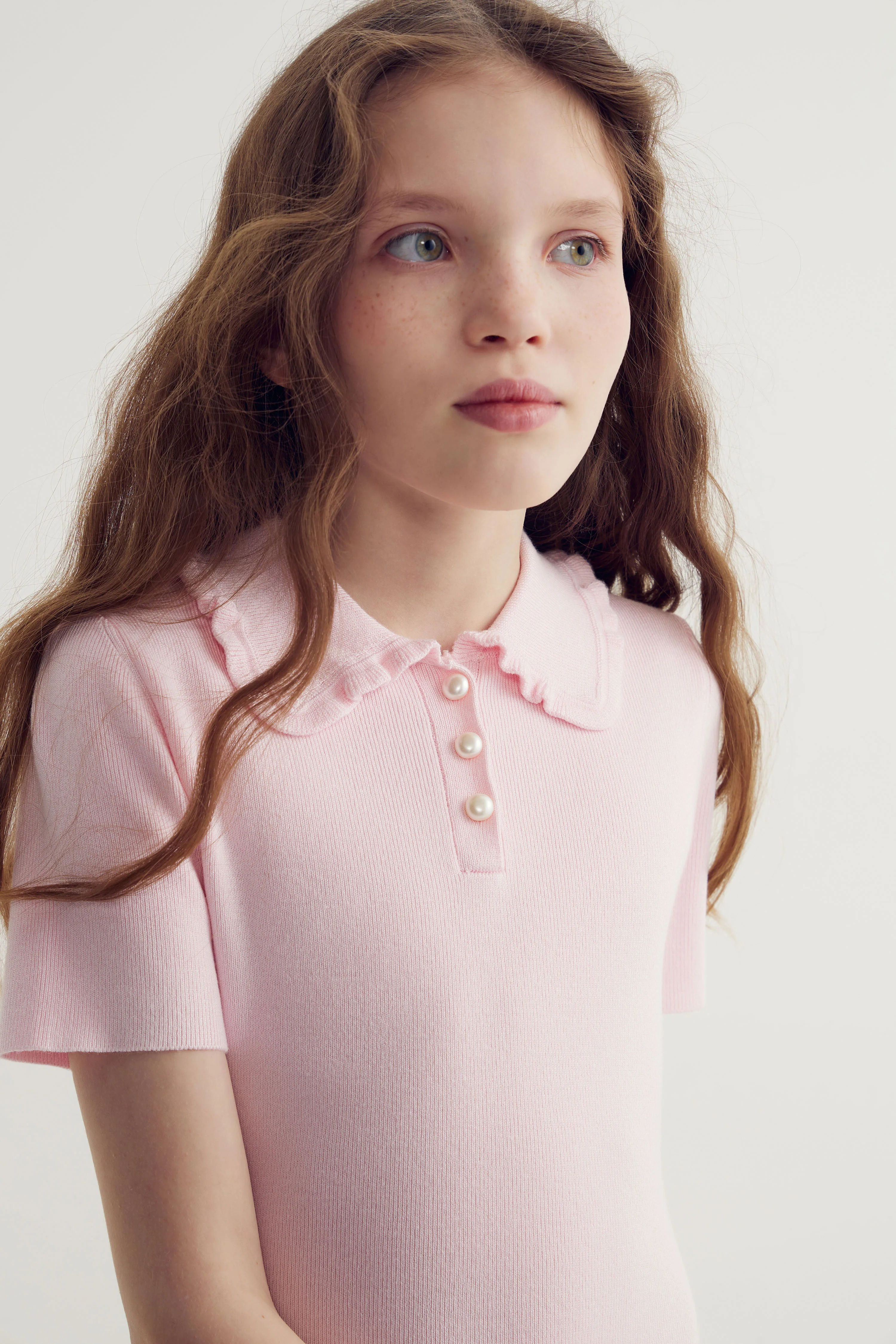 COLLARED FINE-KNIT DRESS - Image 3