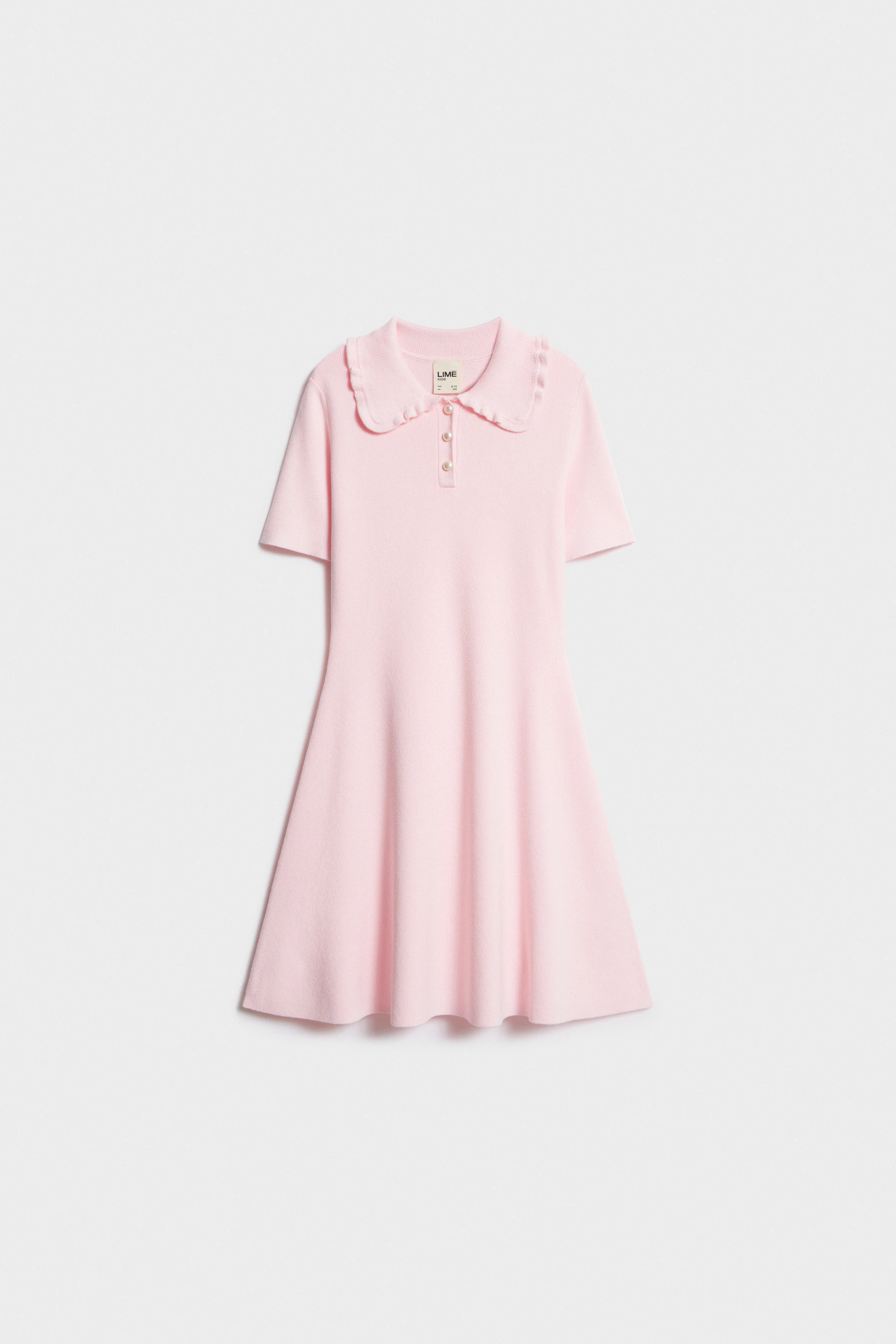 COLLARED FINE-KNIT DRESS - Image 4