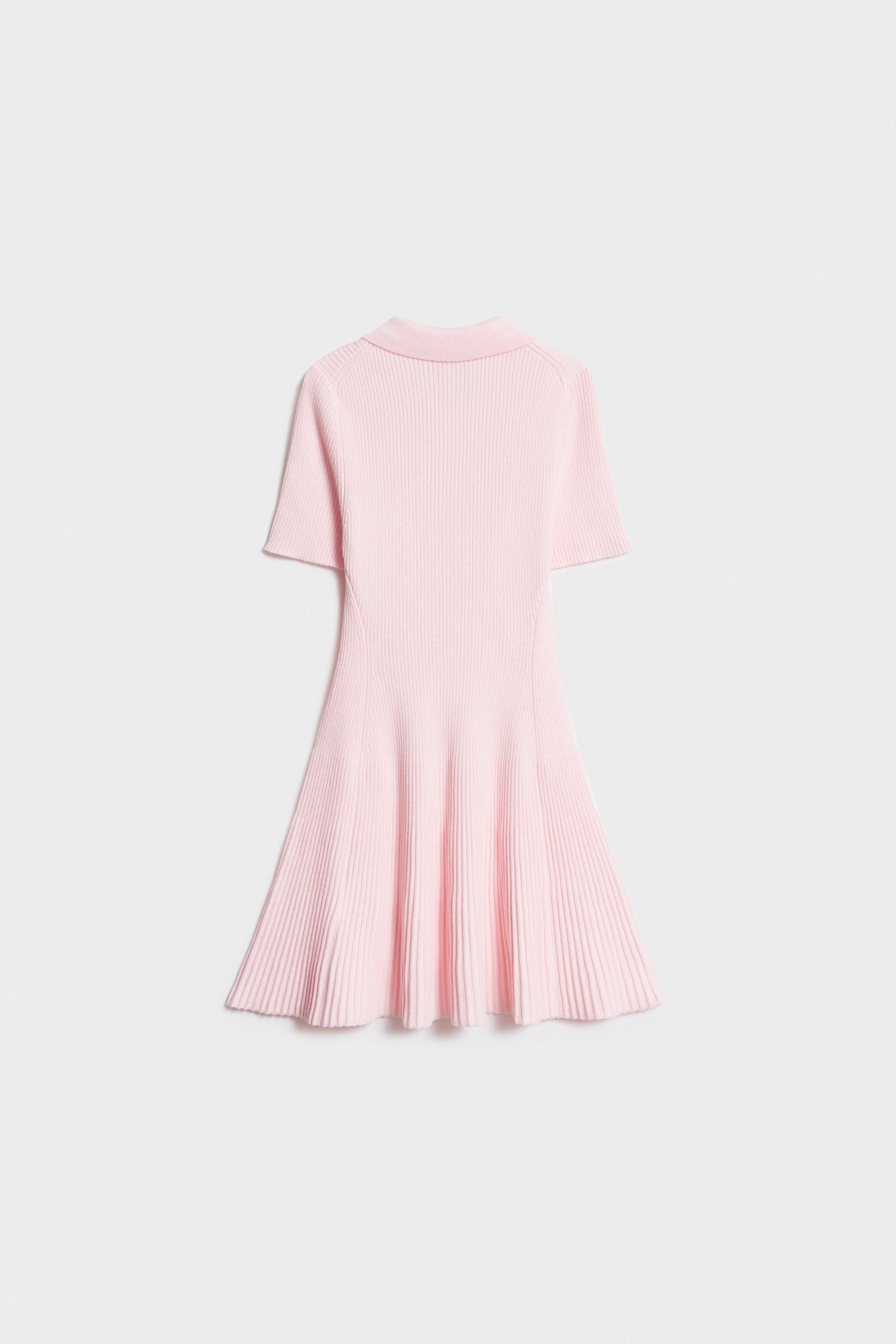 COLLARED FINE-KNIT DRESS - Image 4