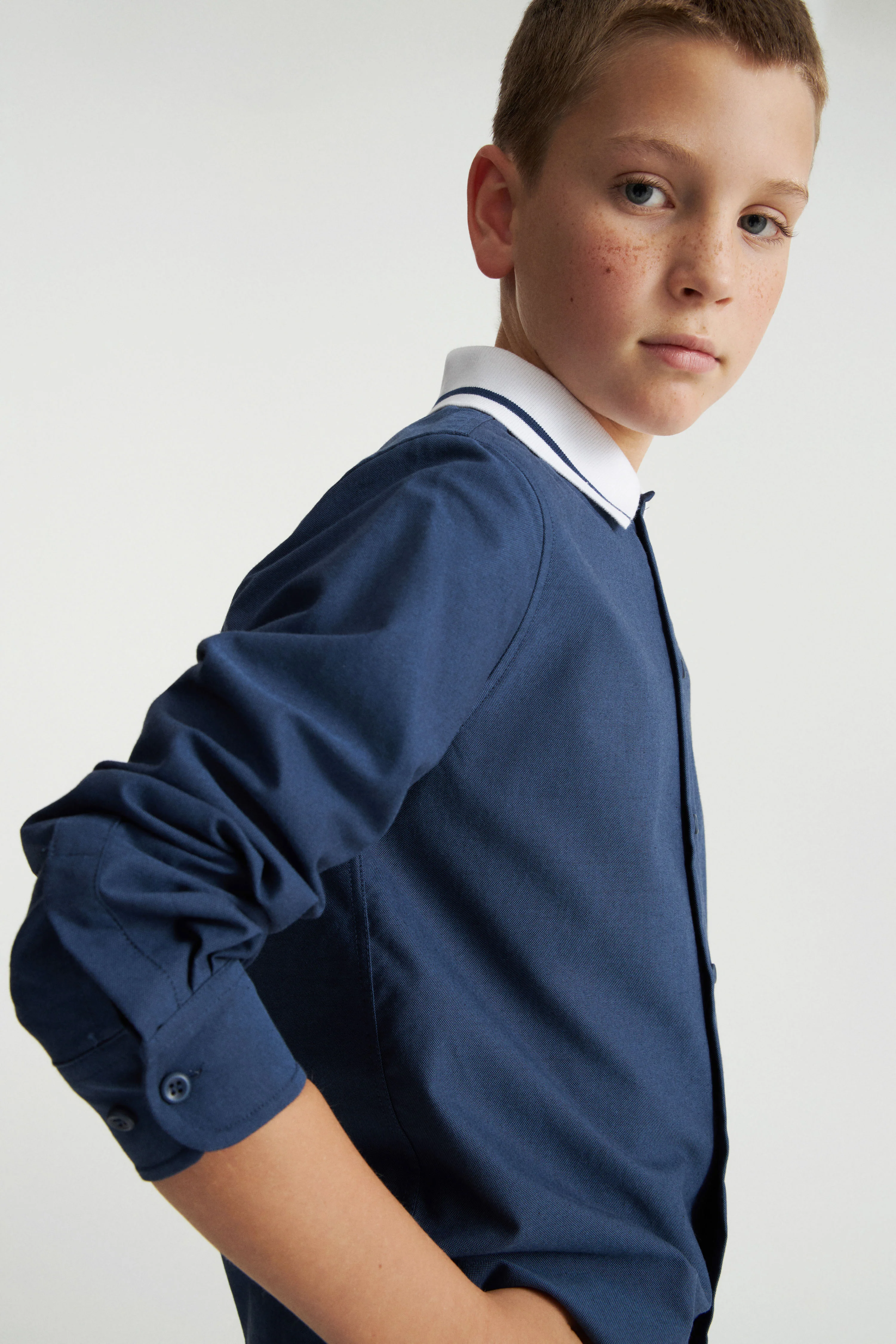COLLARED OXFORD COTTON SHIRT - Image 3