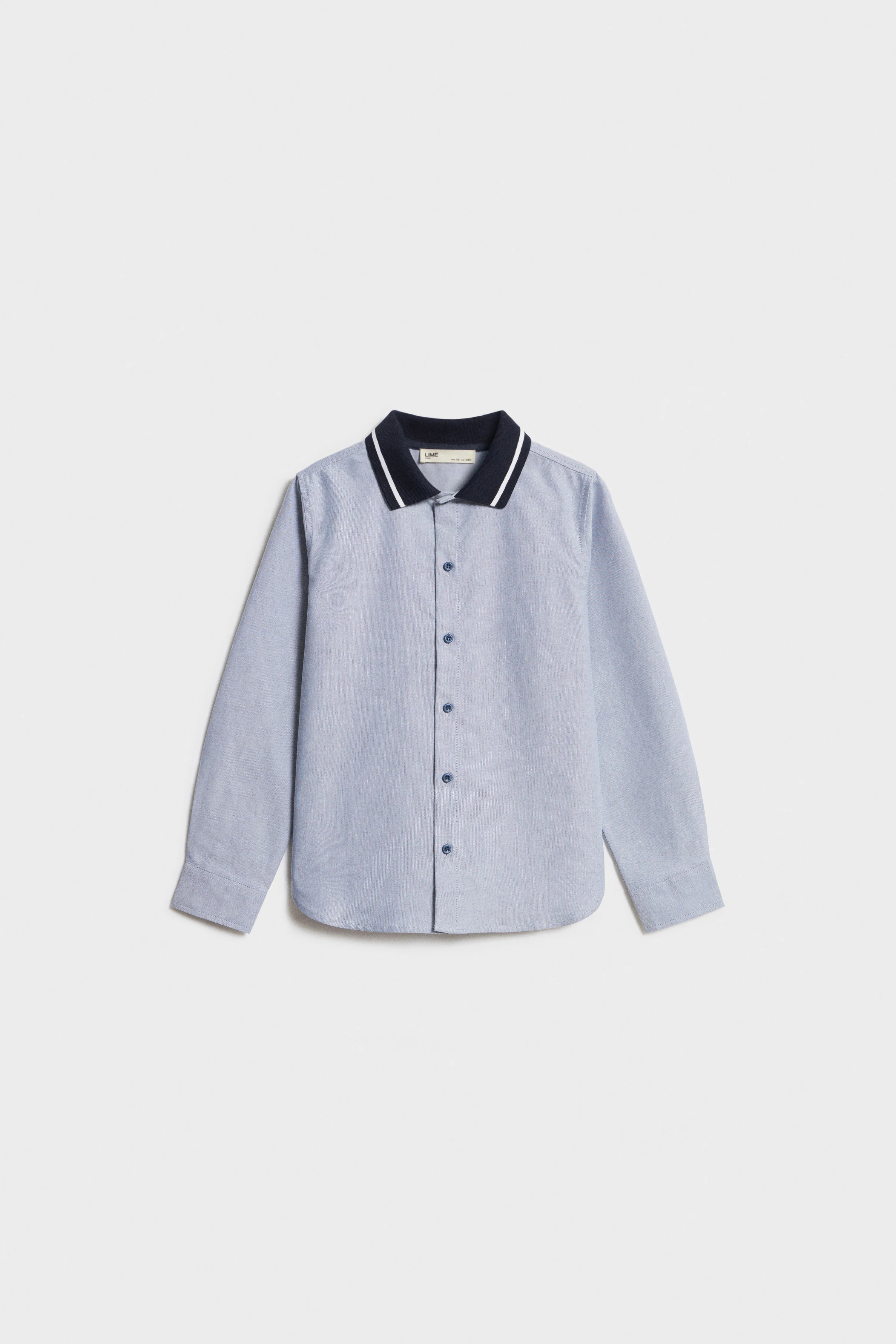 COLLARED OXFORD COTTON SHIRT - Image 4