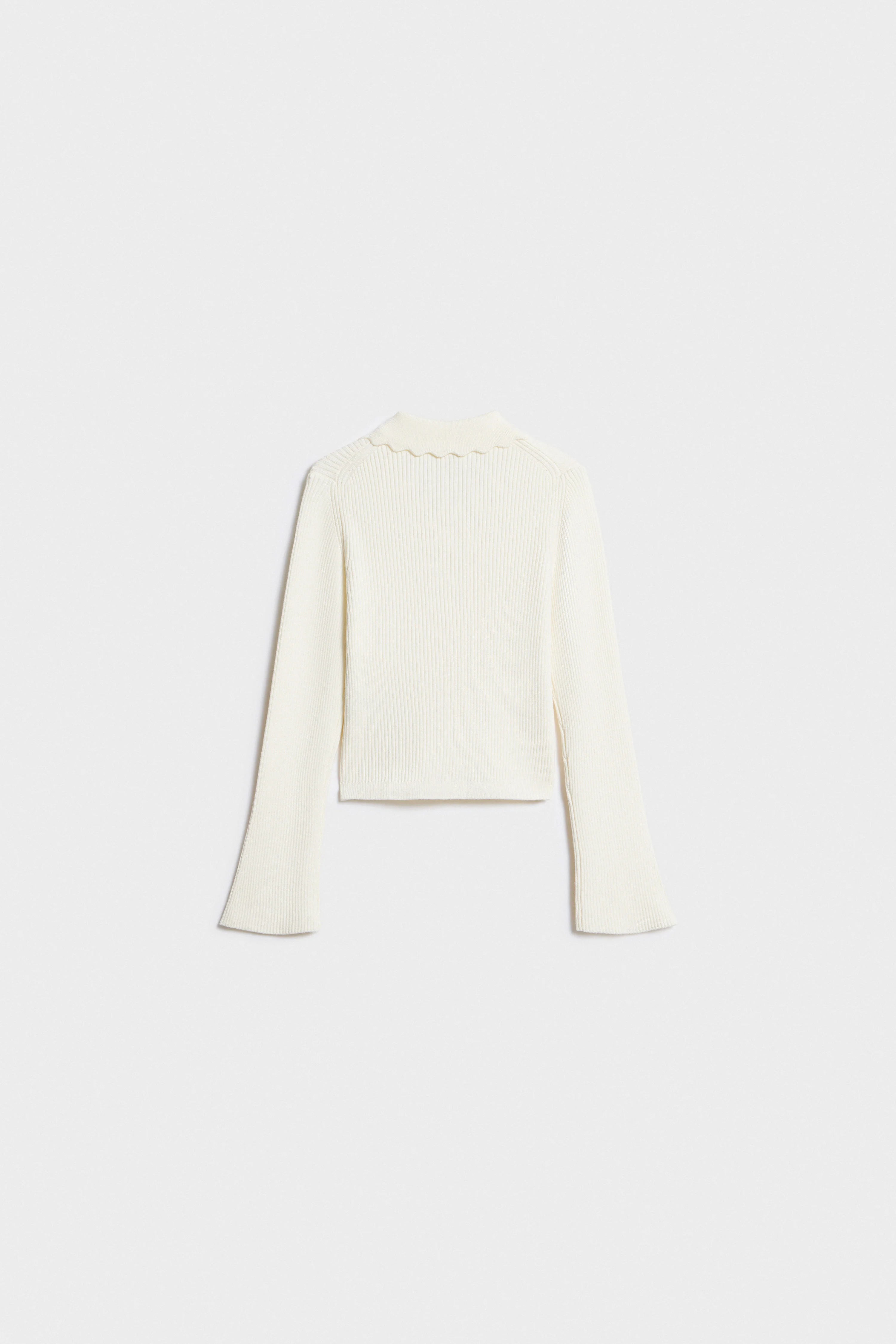 COLLARED VISCOSE-BLEND CARDIGAN - Image 5