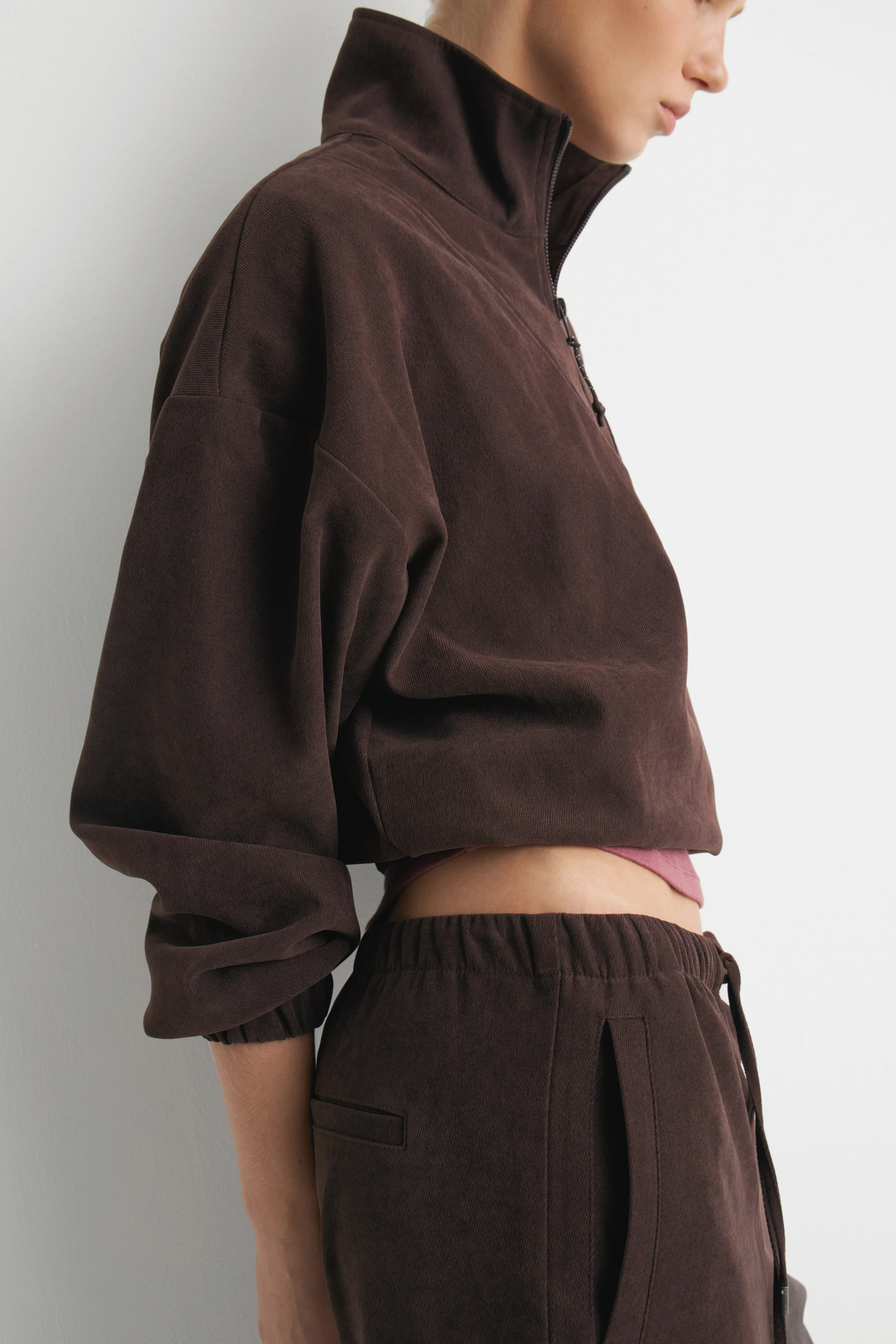 COLLARED ZIP-TOP SWEATSHIRT - Image 3