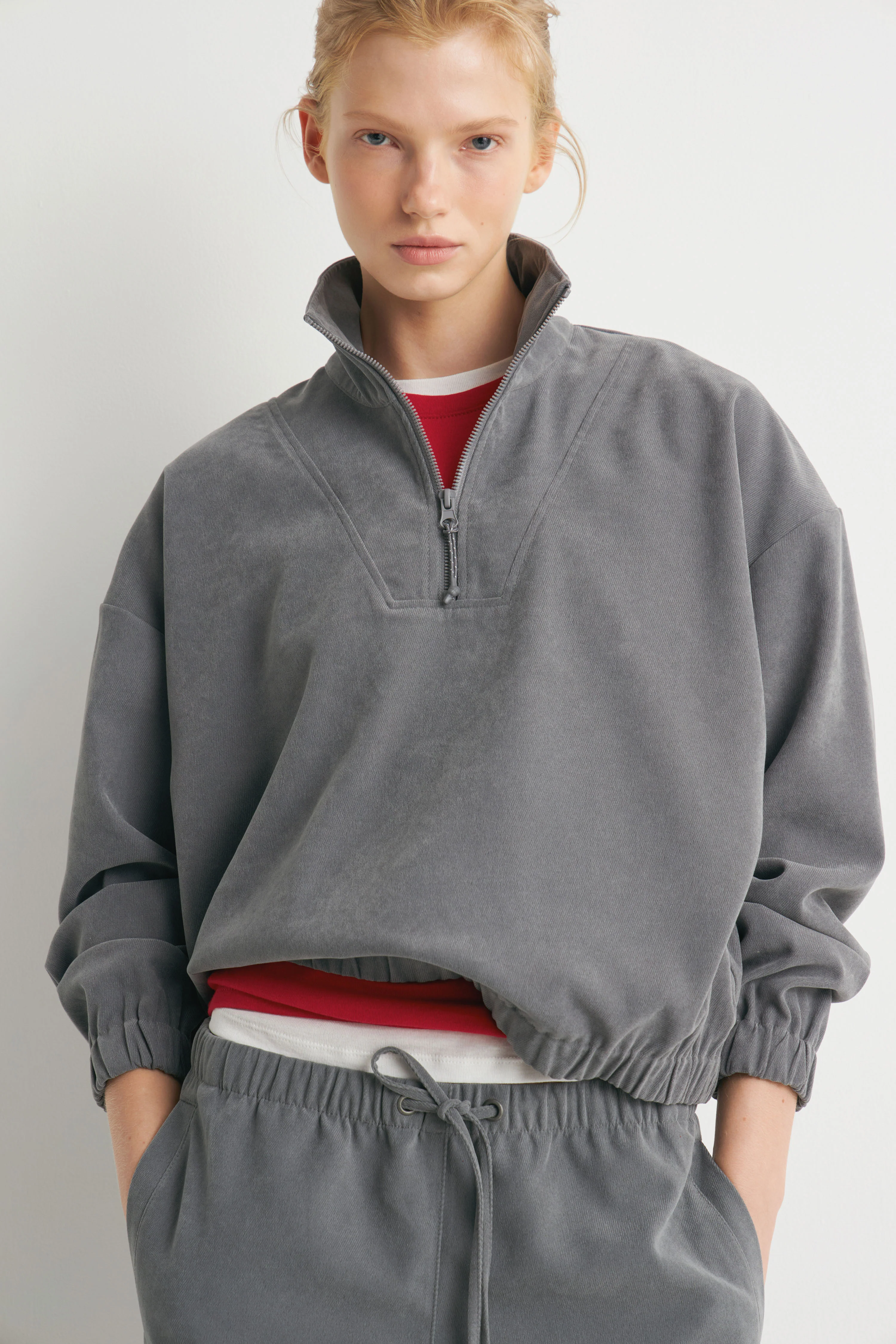COLLARED ZIP-TOP SWEATSHIRT - Image 2