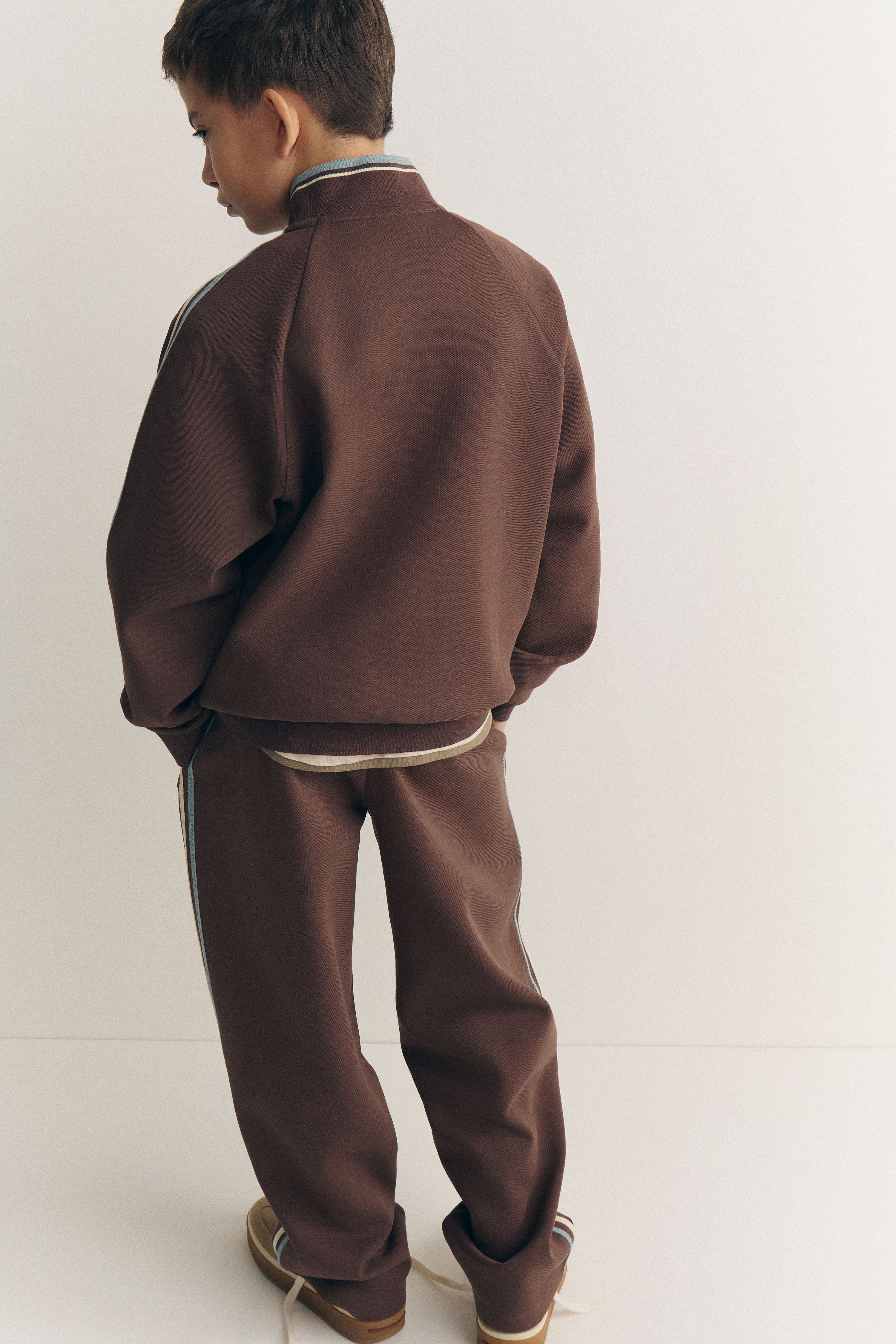 COLOR-BLOCK PIQUÉ SWEATSHIRT - Image 4