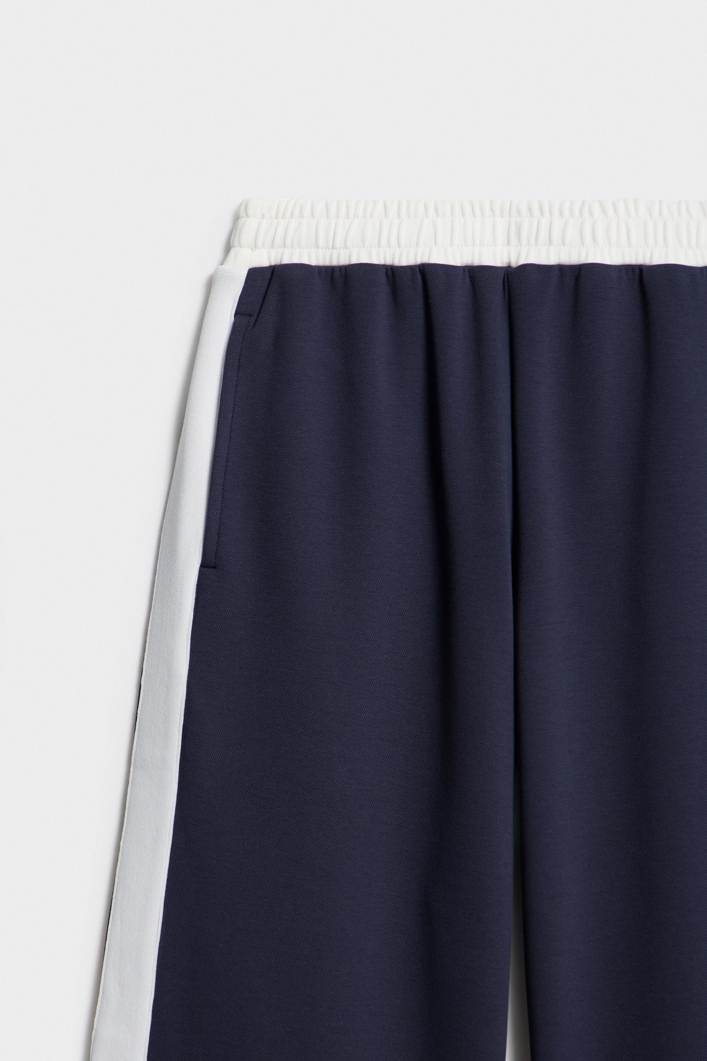 COLOR-BLOCK PIQUÉ TROUSERS - Image 6