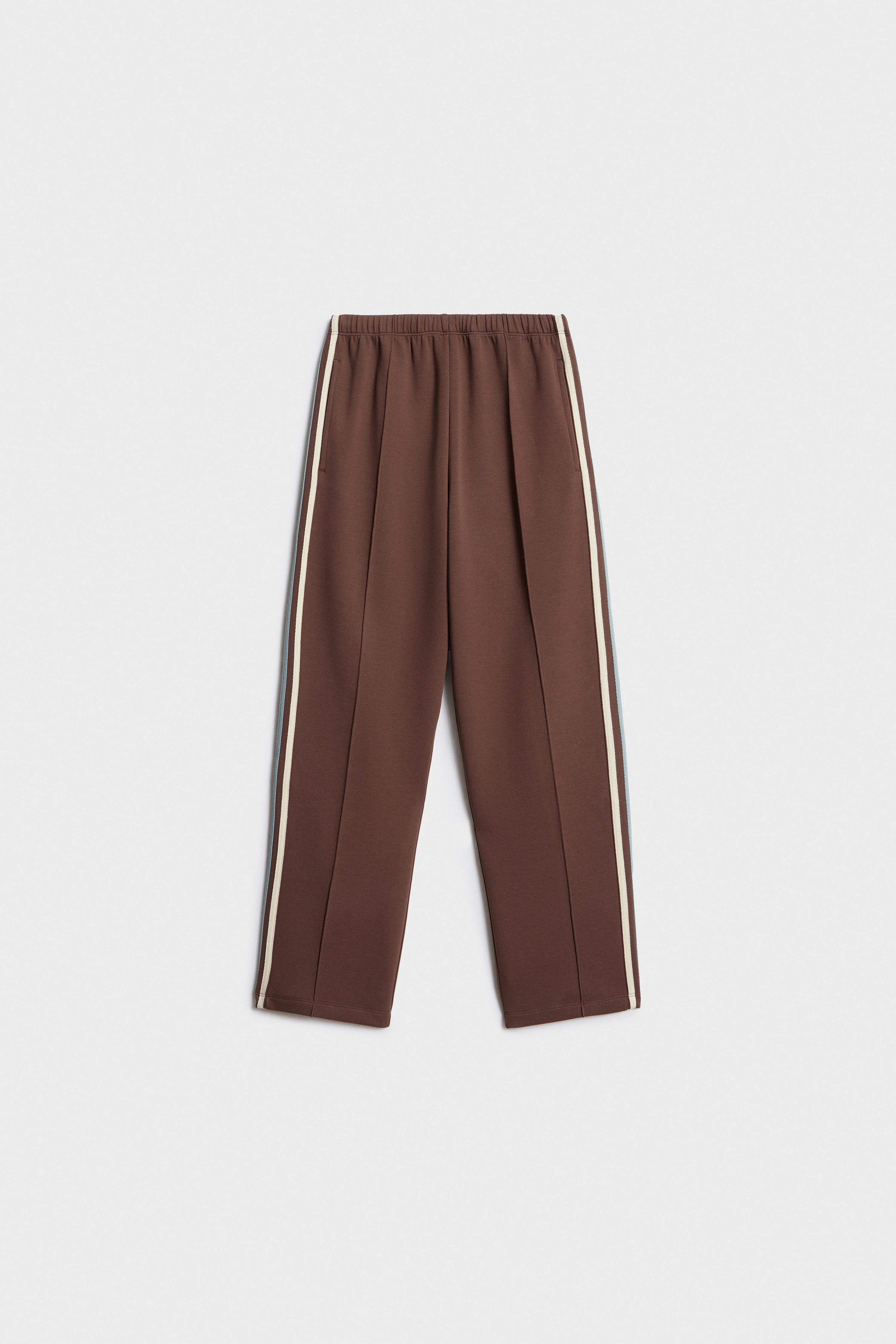 COLOR-BLOCK PIQUÉ TROUSERS - Image 5