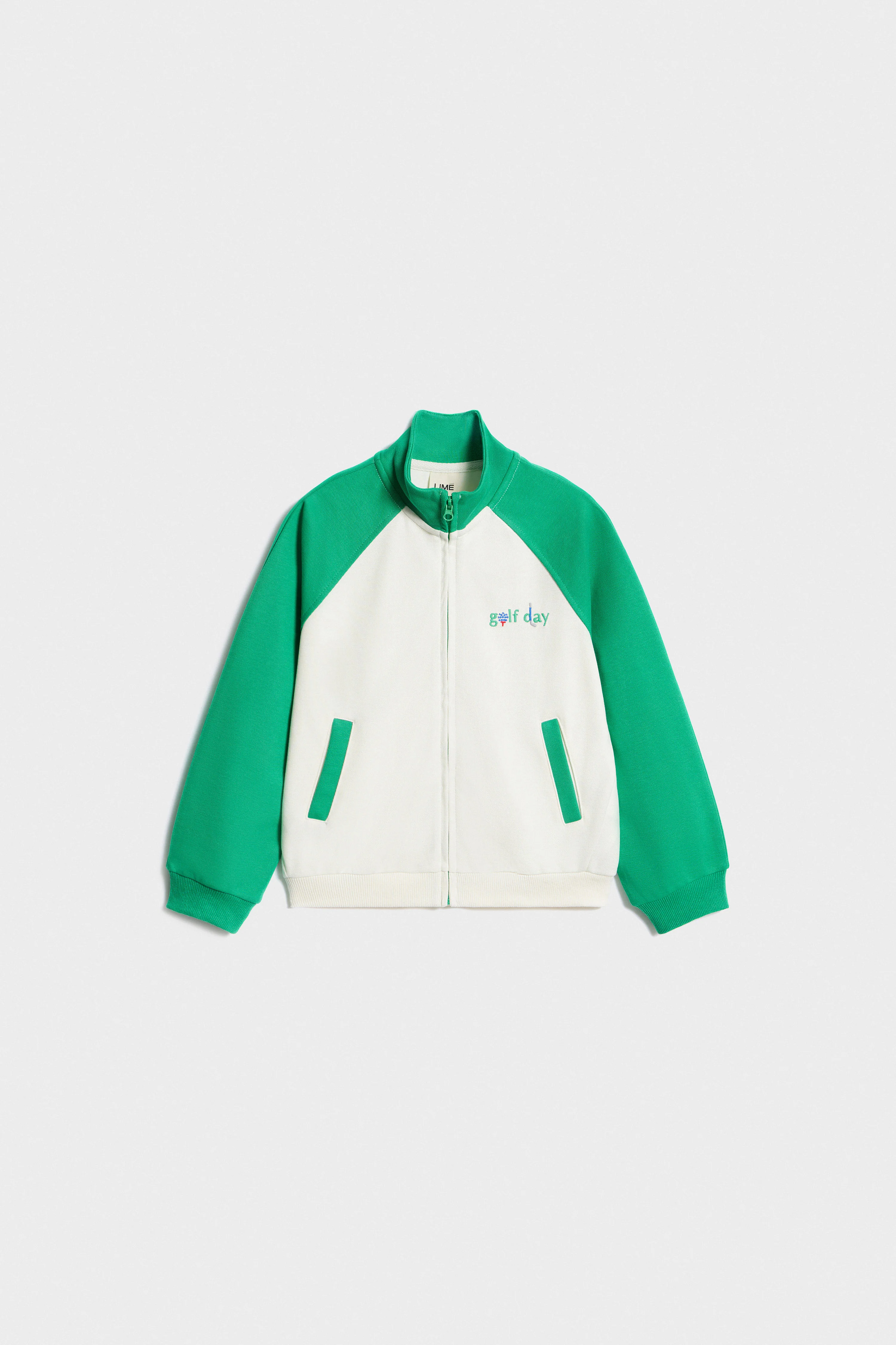 COLOR-BLOCK PIQUÉ SWEATSHIRT - Image 4