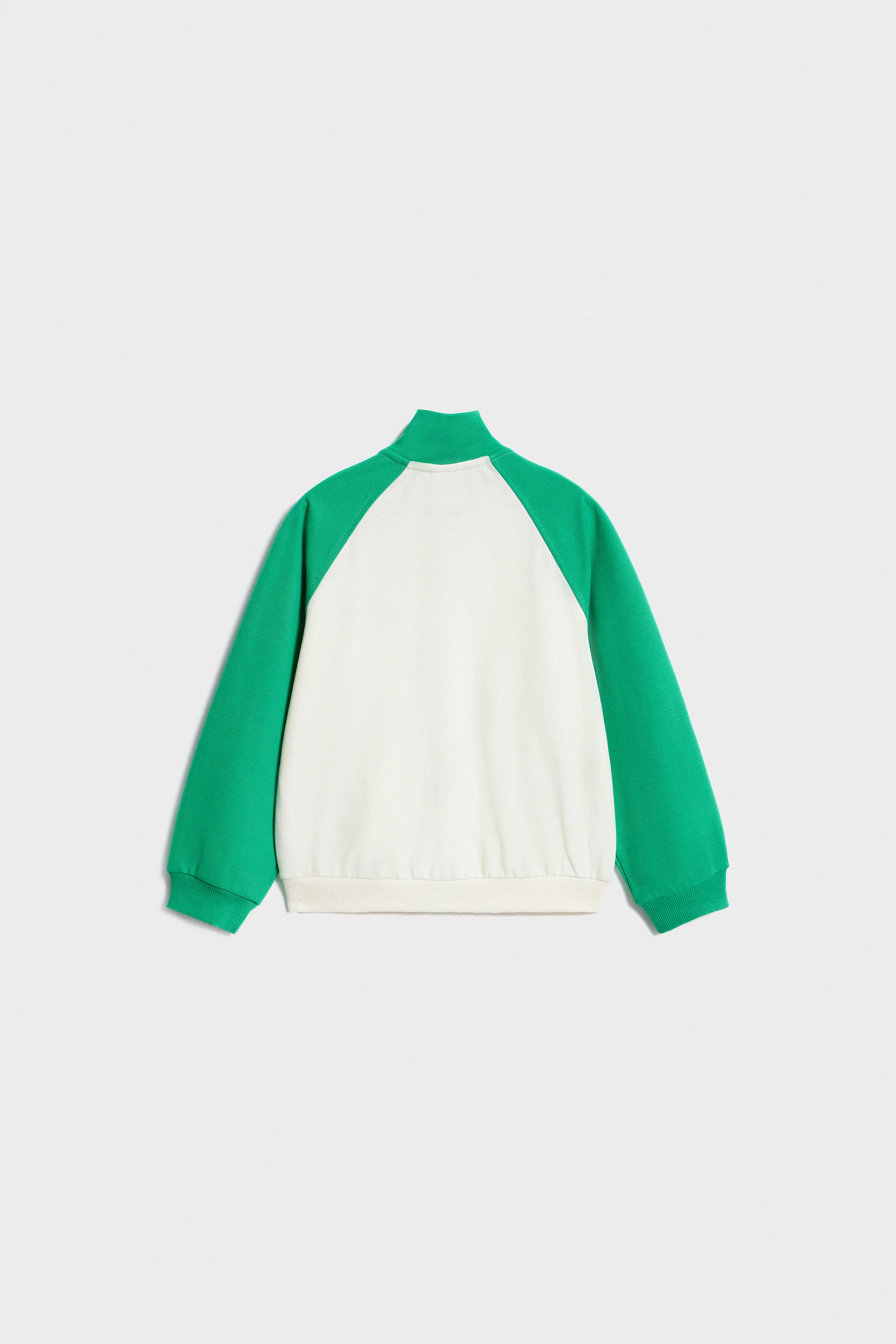 COLOR-BLOCK PIQUÉ SWEATSHIRT - Image 5