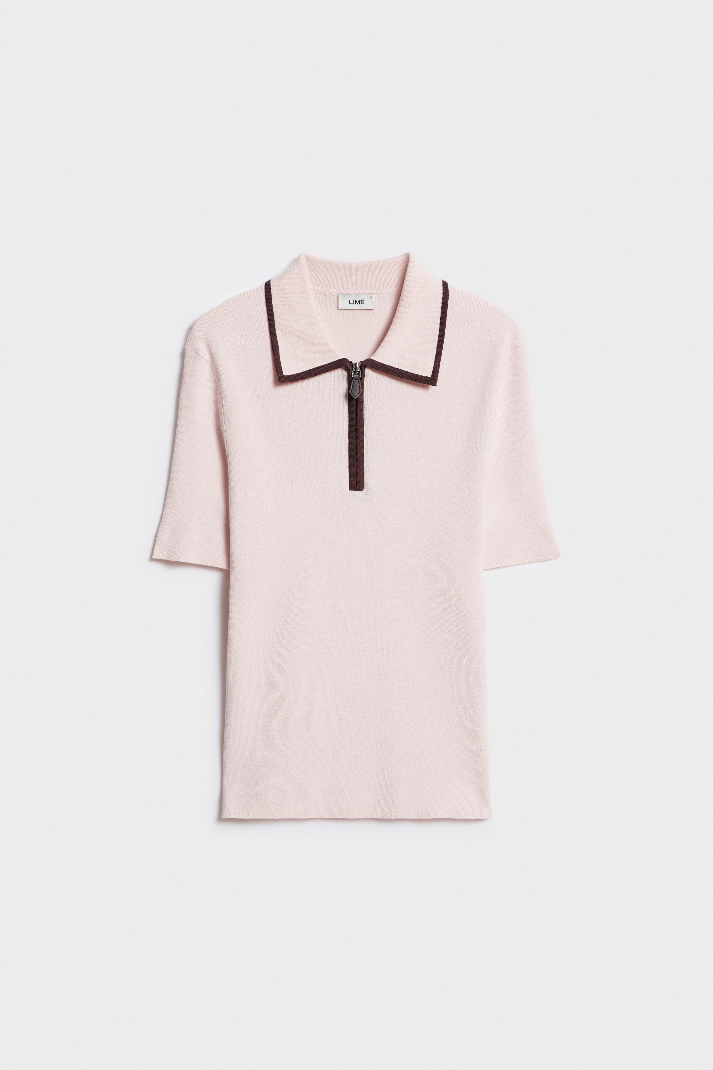 CONTRAST KNIT POLO JUMPER - Image 5