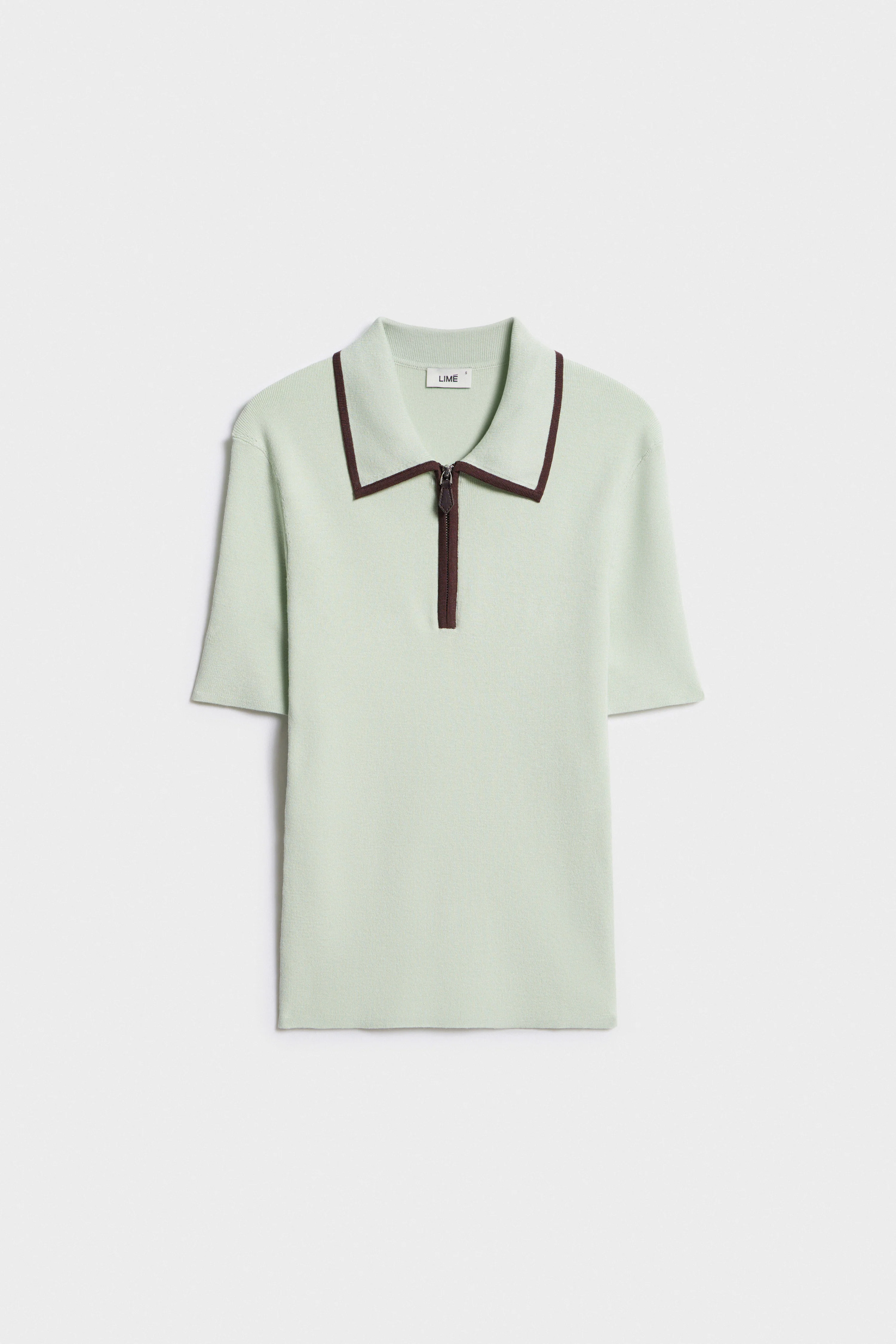 CONTRAST KNIT POLO JUMPER - Image 5