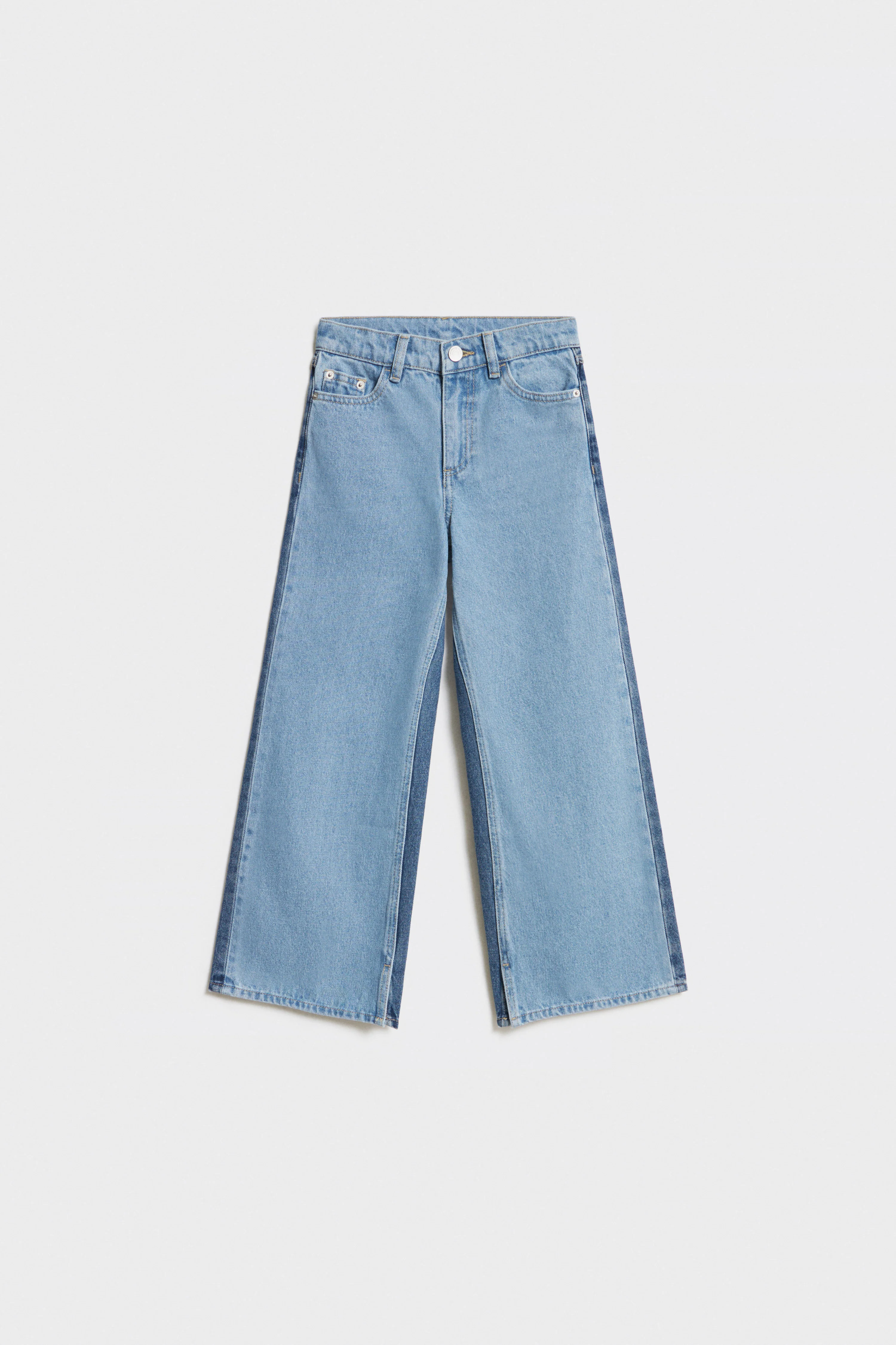 CONTRAST WIDE-LEG JEANS - Image 4