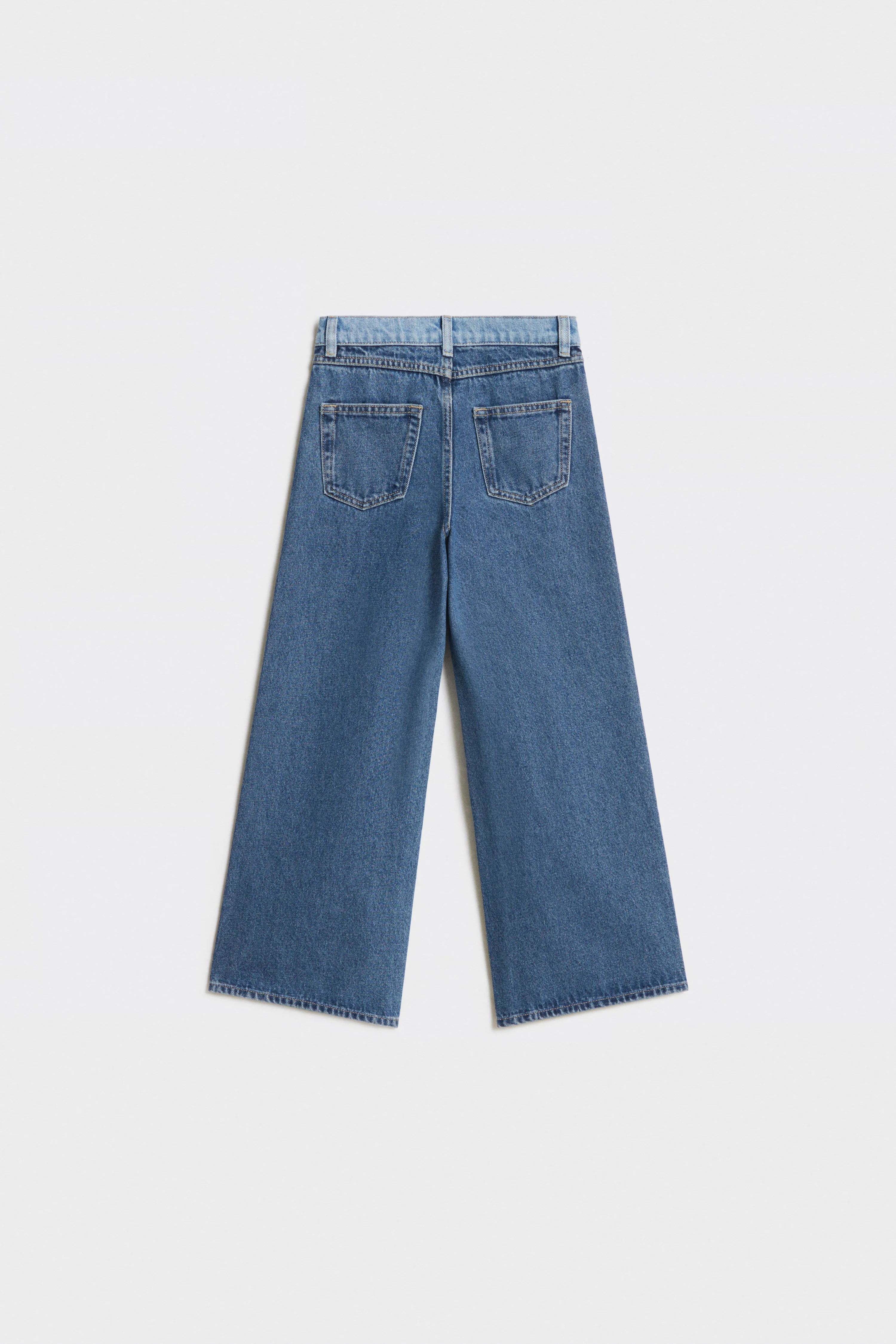 CONTRAST WIDE-LEG JEANS - Image 5
