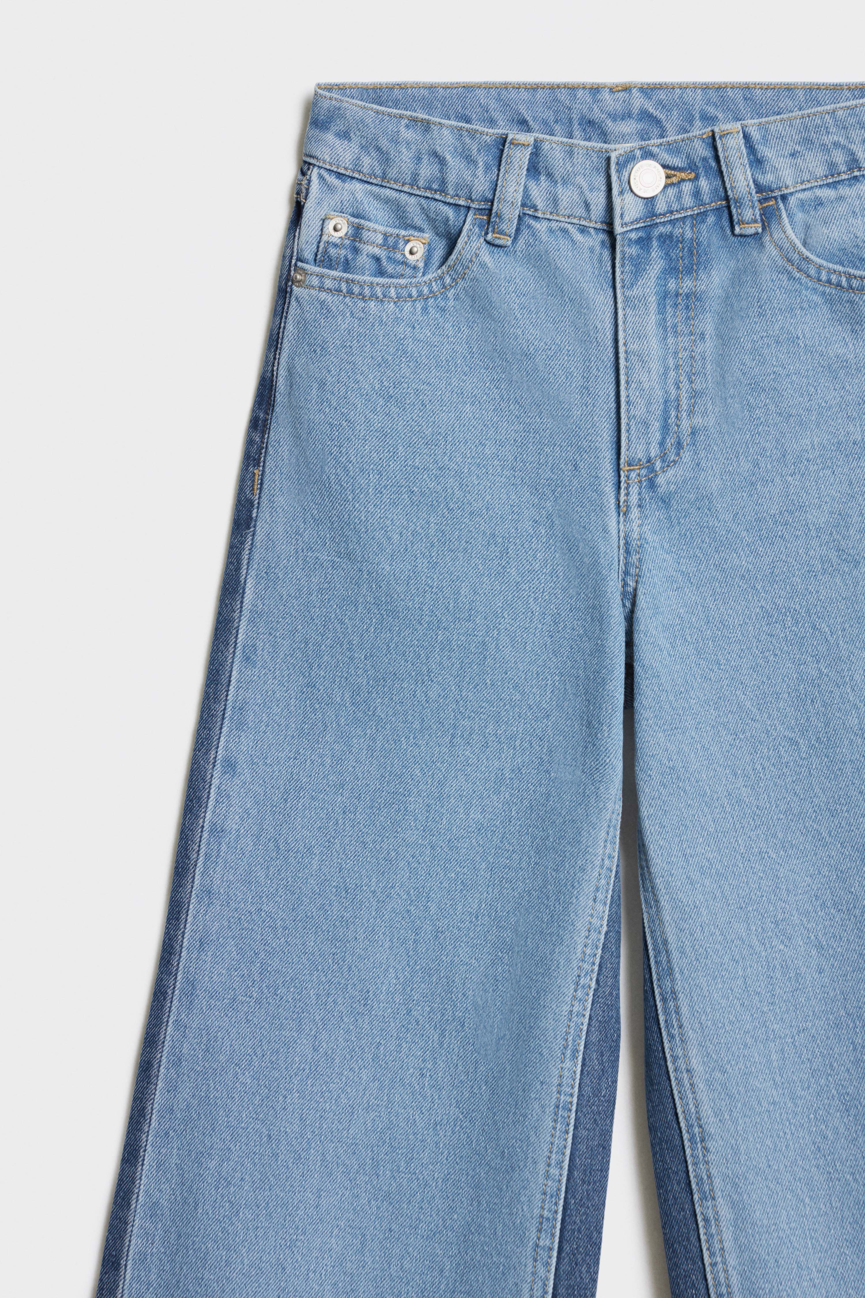 CONTRAST WIDE-LEG JEANS - Image 6