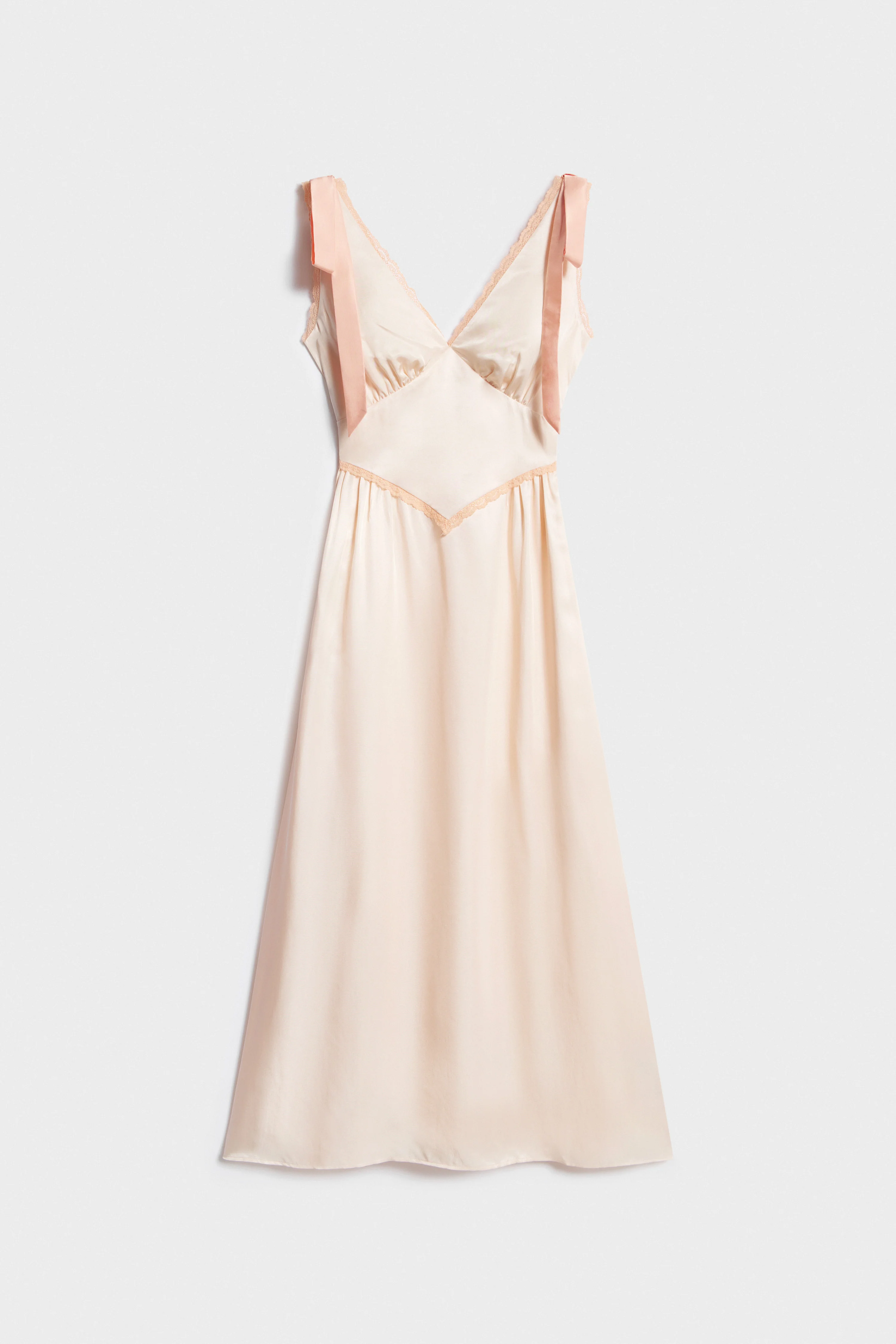 CORSET LACED BOW-DETAIL SATIN DRESS - Image 6