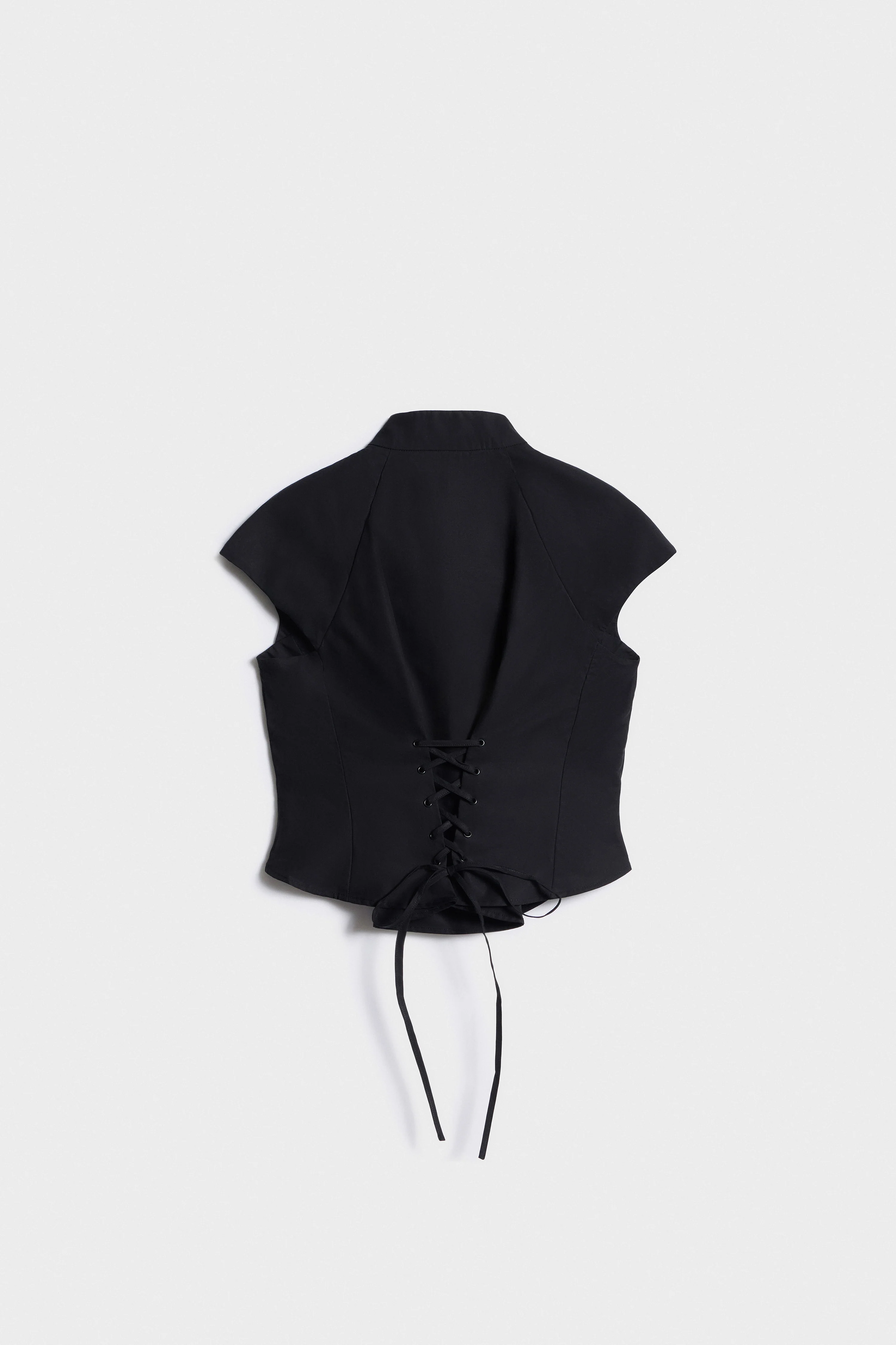 CORSET-STYLE LACED COTTON TOP - Image 3
