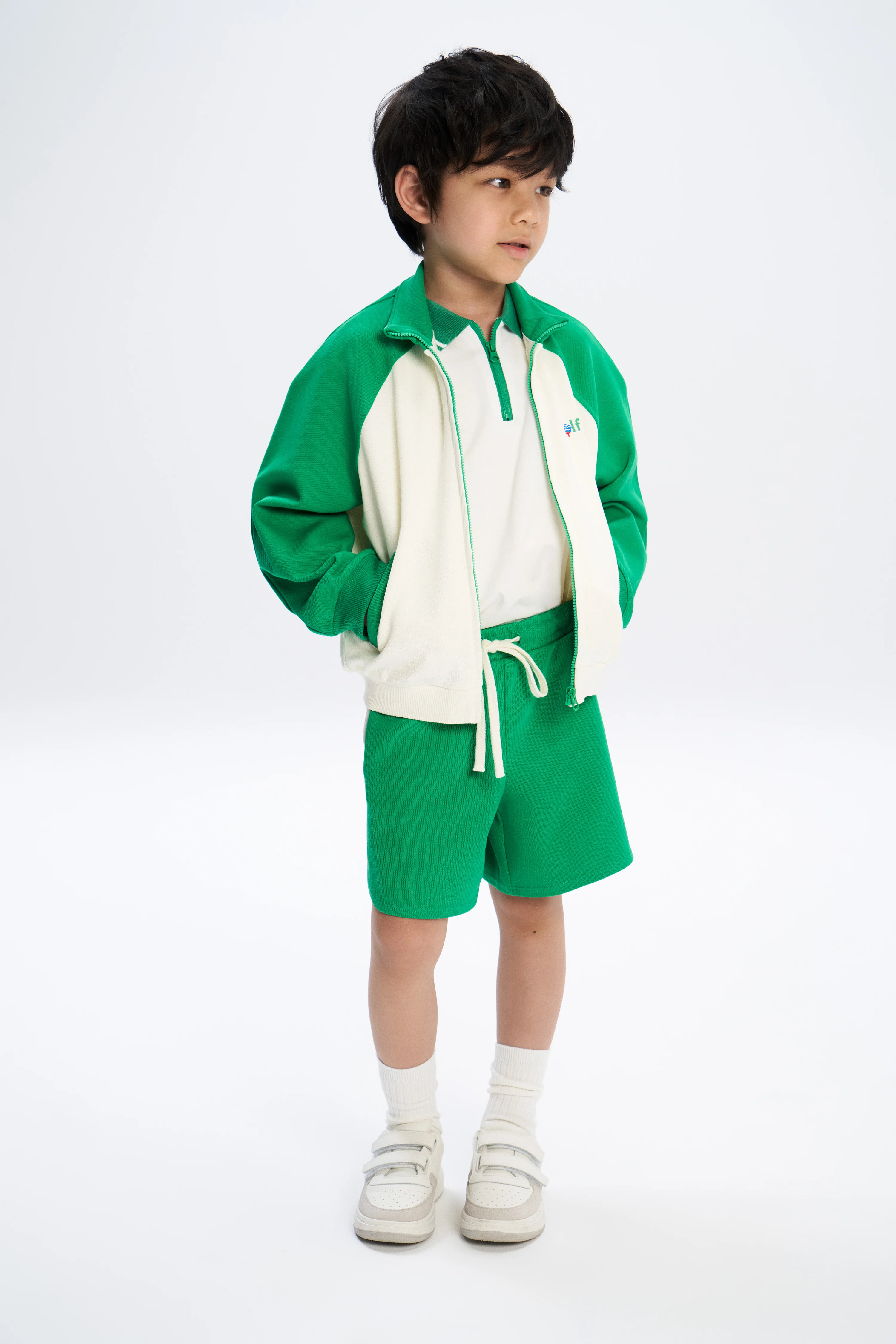 COTTON-BLEND PIQUÉ SHORTS - Image 2
