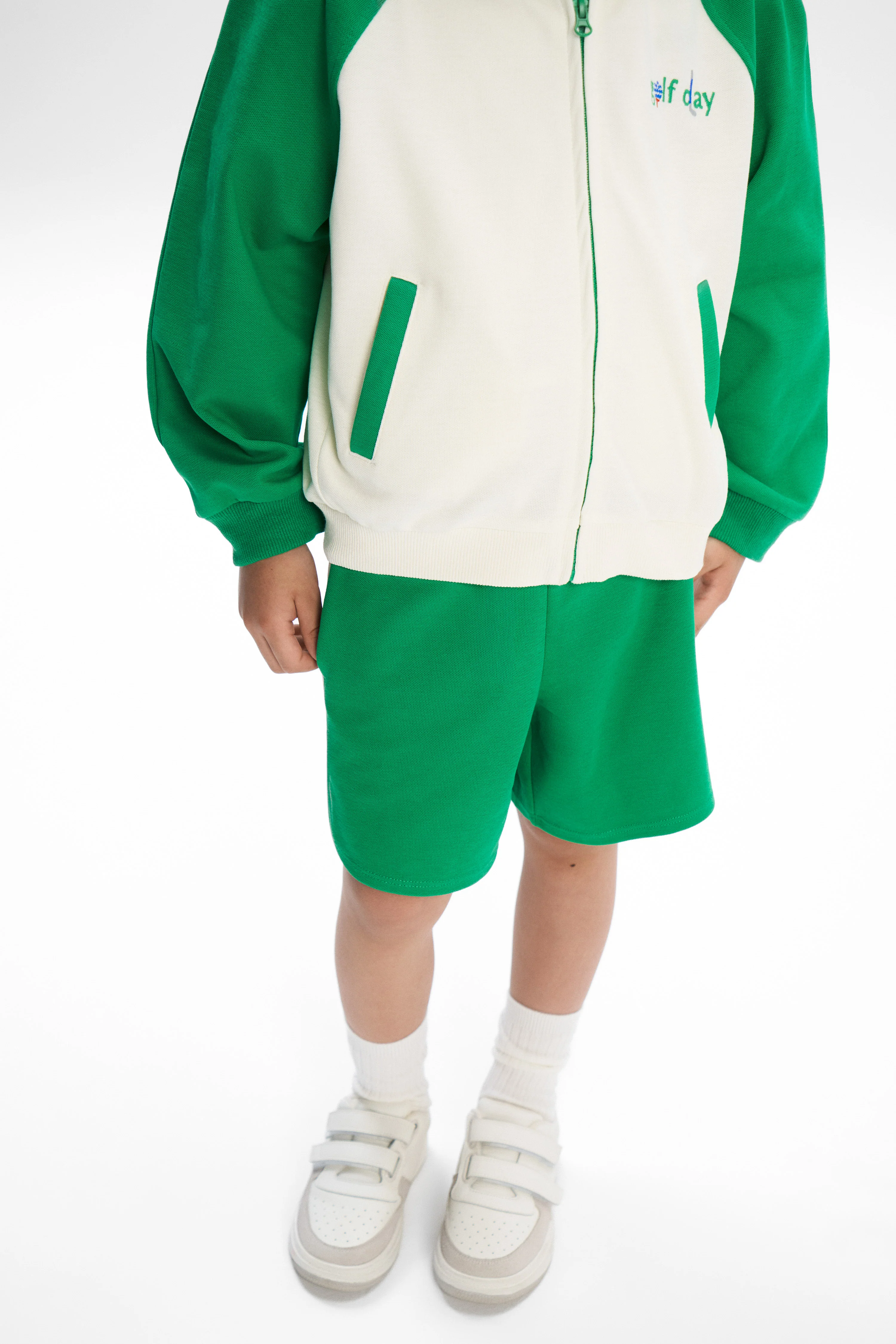 COTTON-BLEND PIQUÉ SHORTS - Image 3
