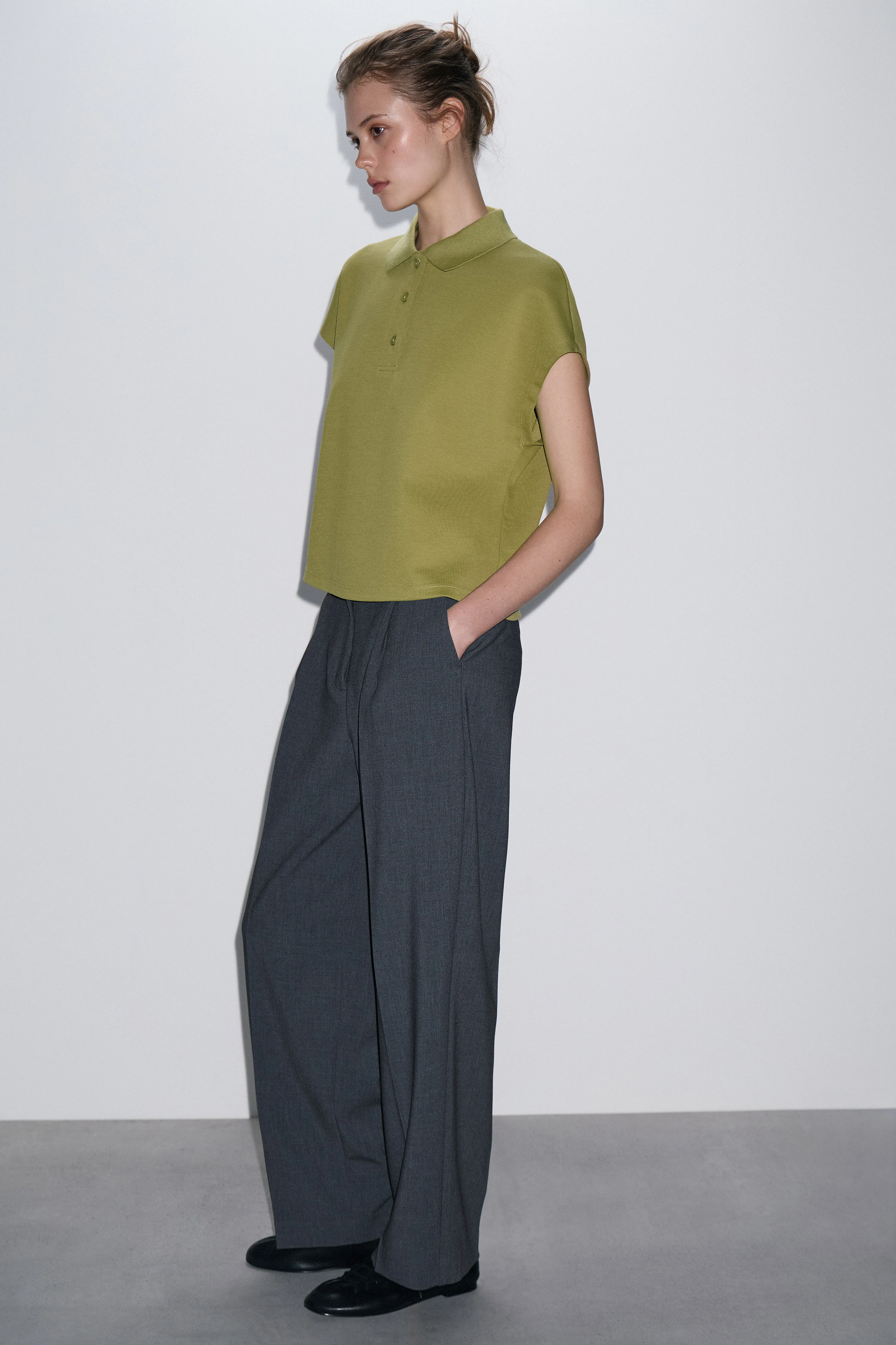 COTTON-BLEND POLO T-SHIRT - Image 2