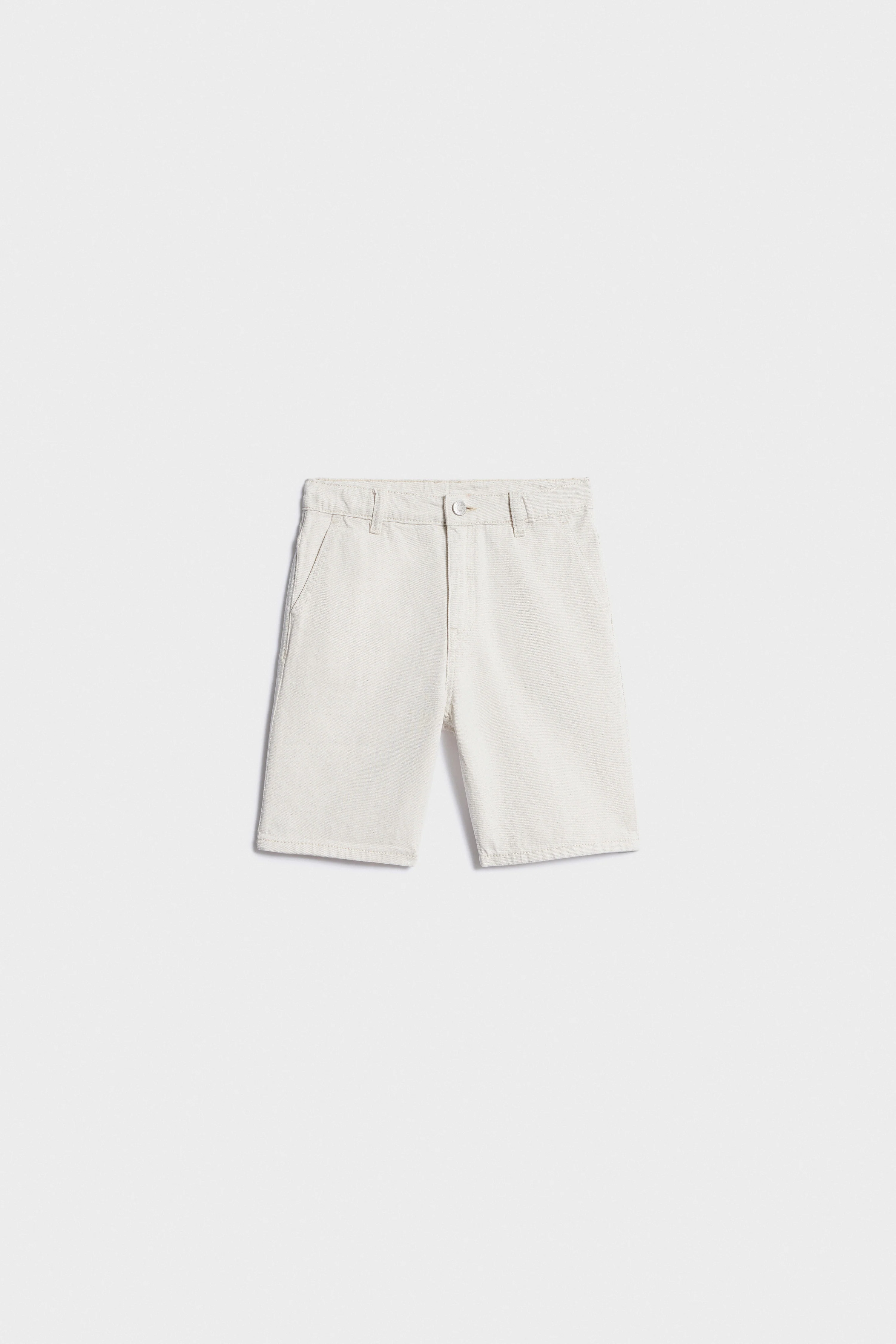 COTTON-LINEN DENIM SHORTS - Image 5