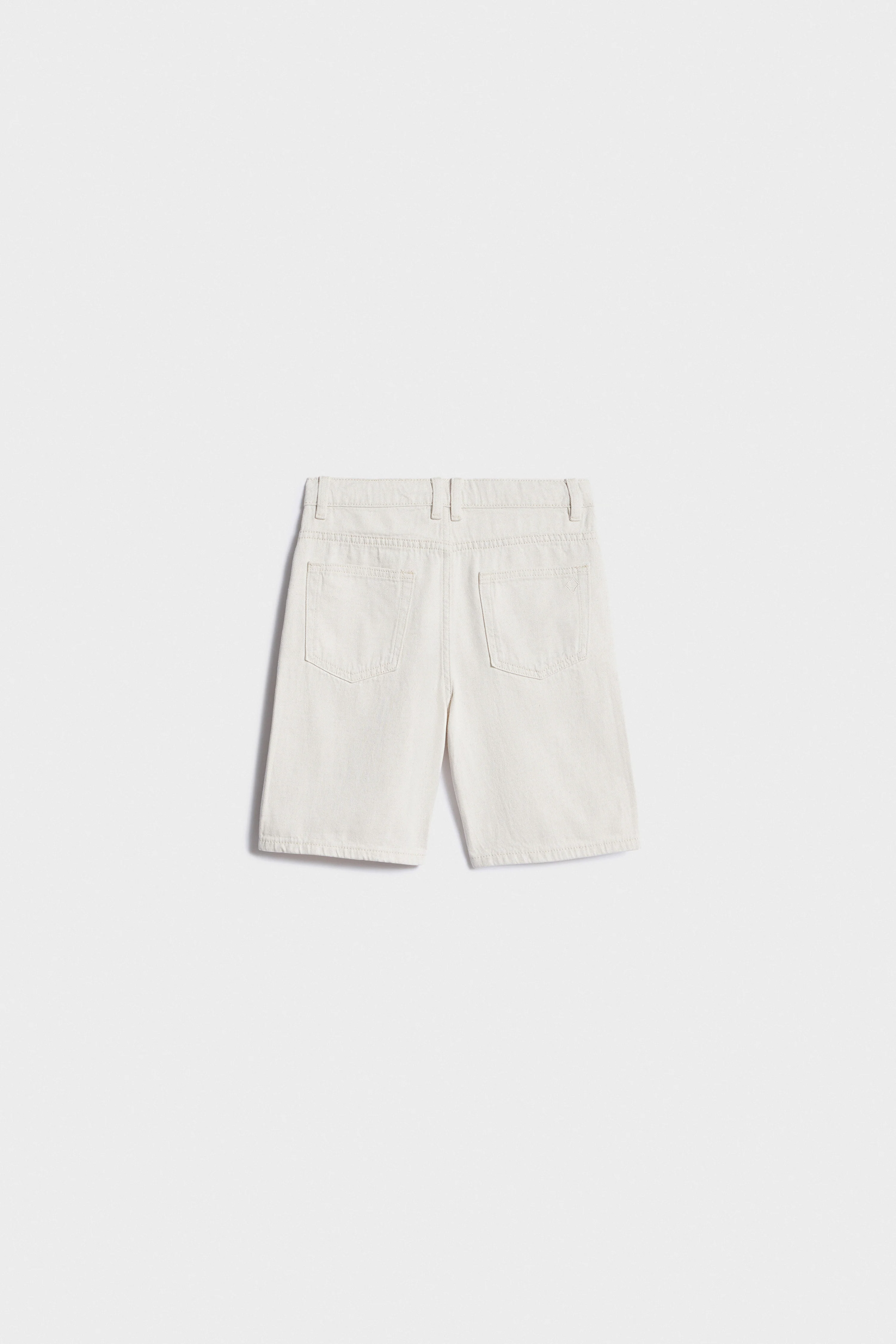 COTTON-LINEN DENIM SHORTS - Image 6