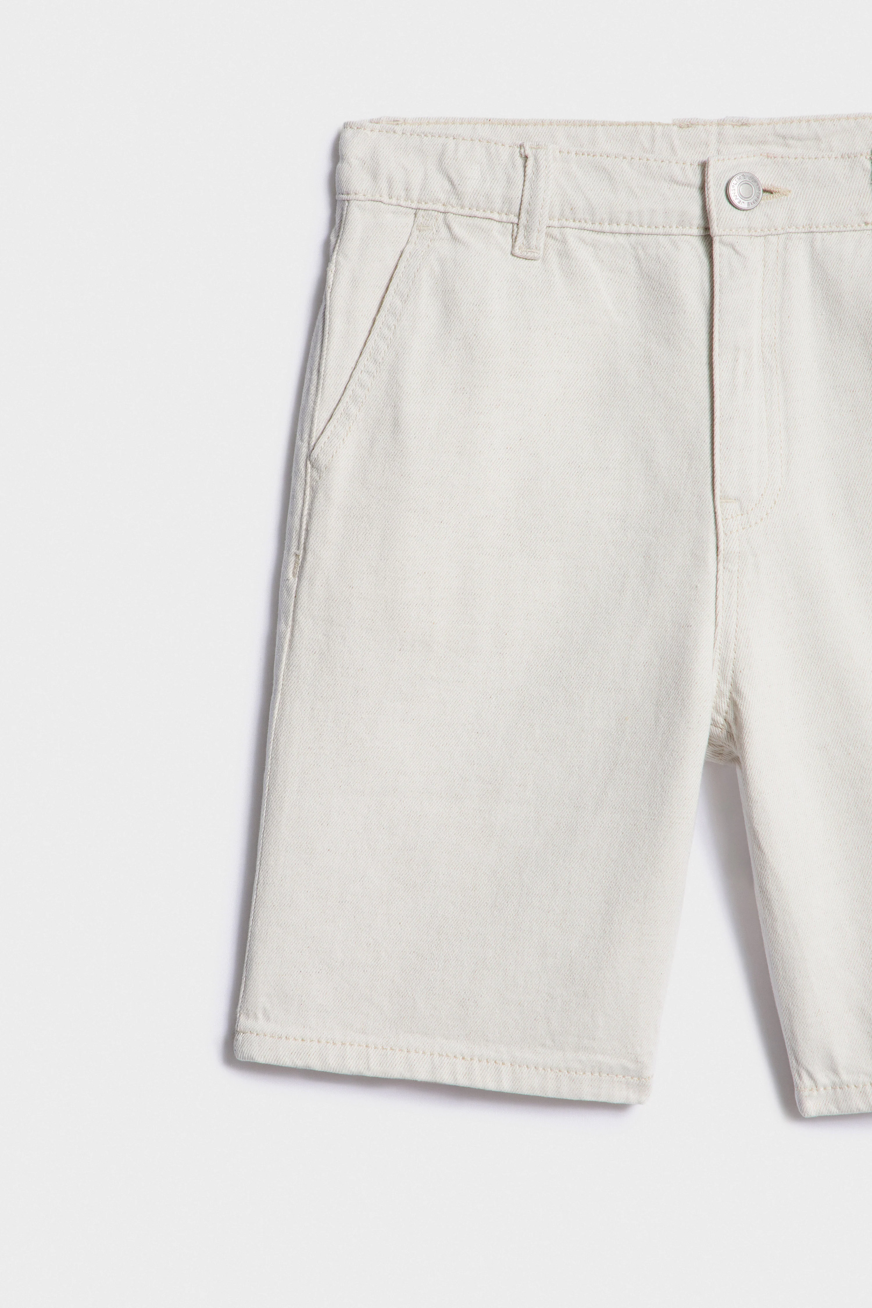 COTTON-LINEN DENIM SHORTS - Image 7