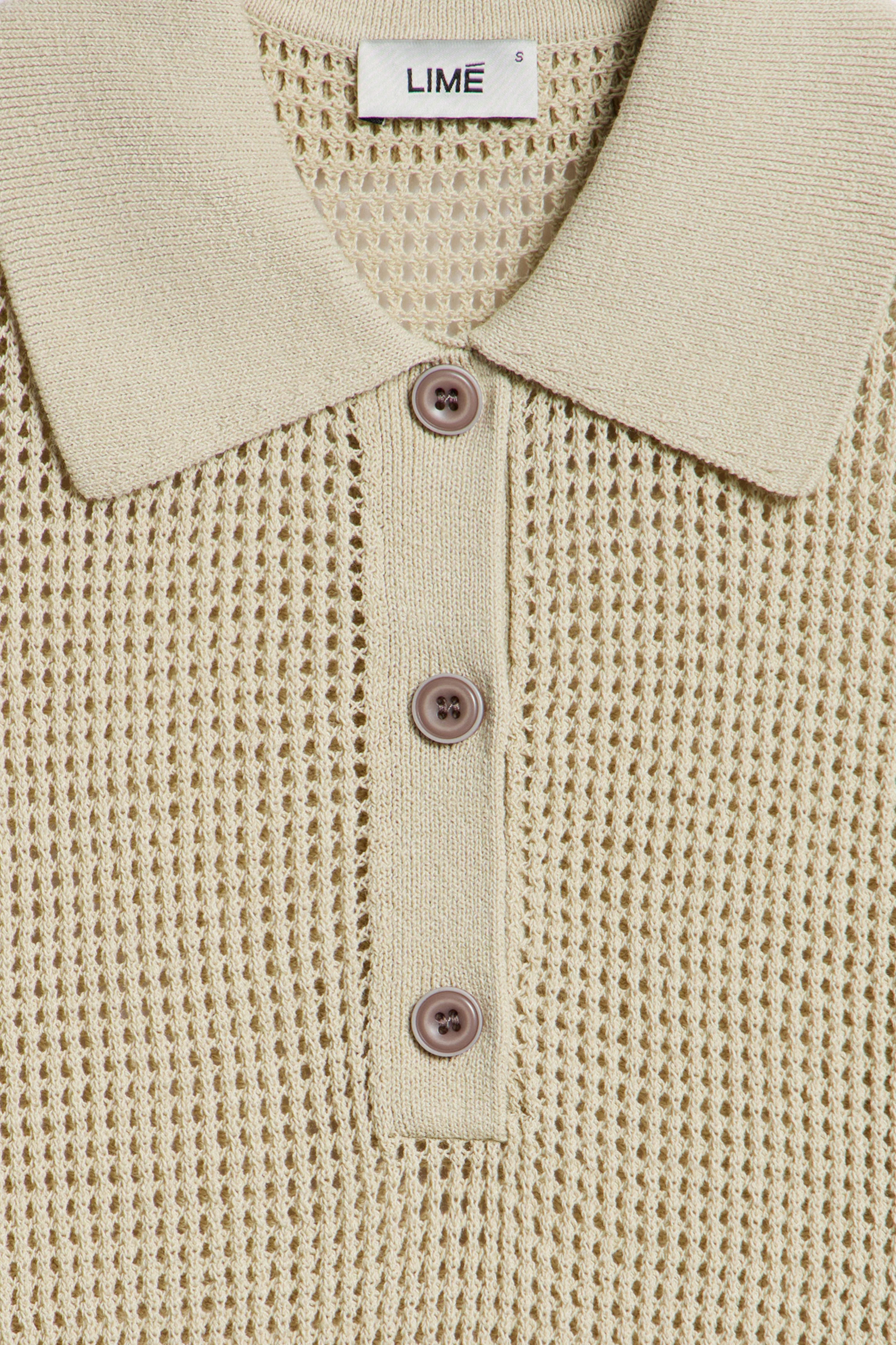 COTTON-LINEN POLO SWEATER - Image 6
