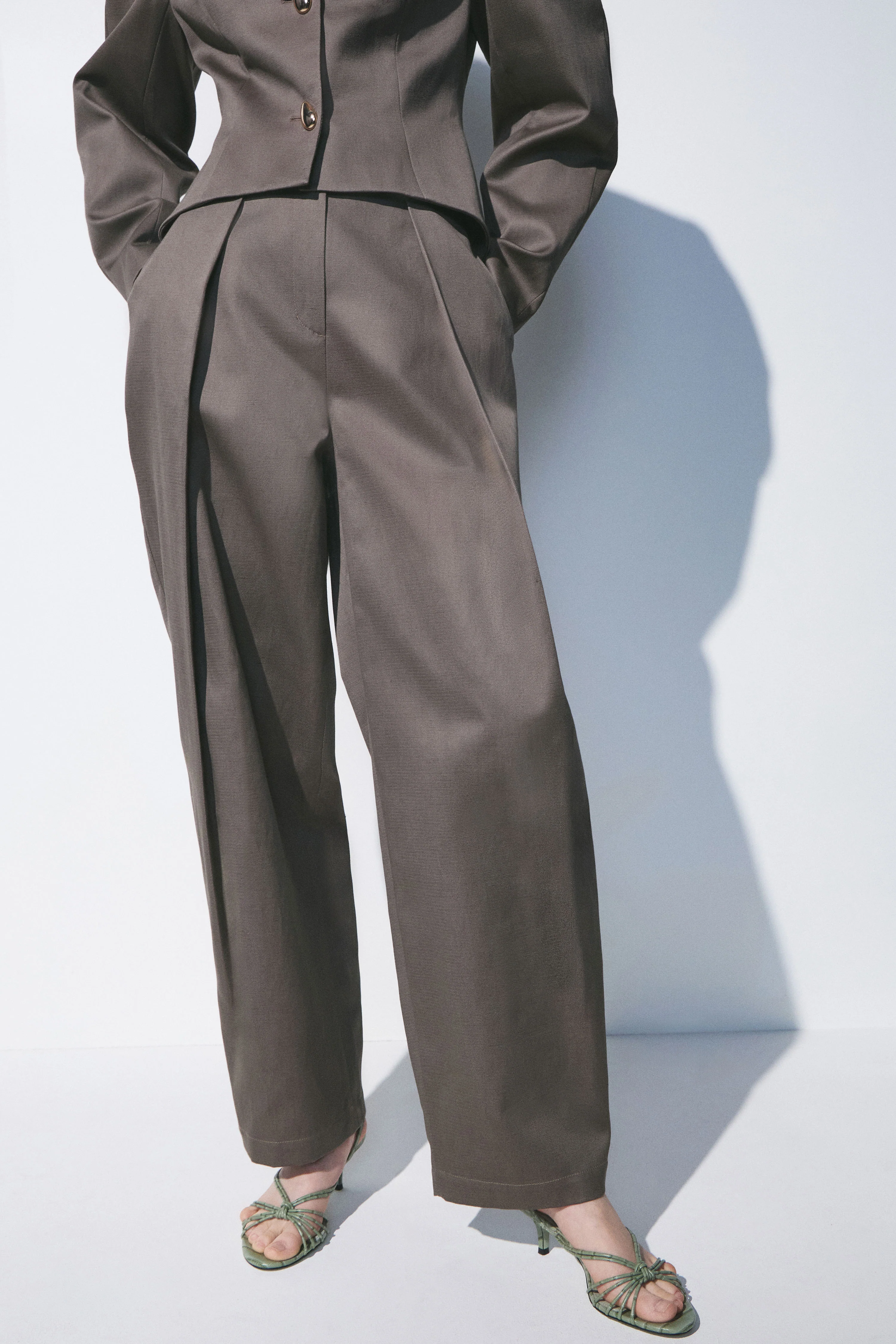 COTTON-LINEN TROUSERS