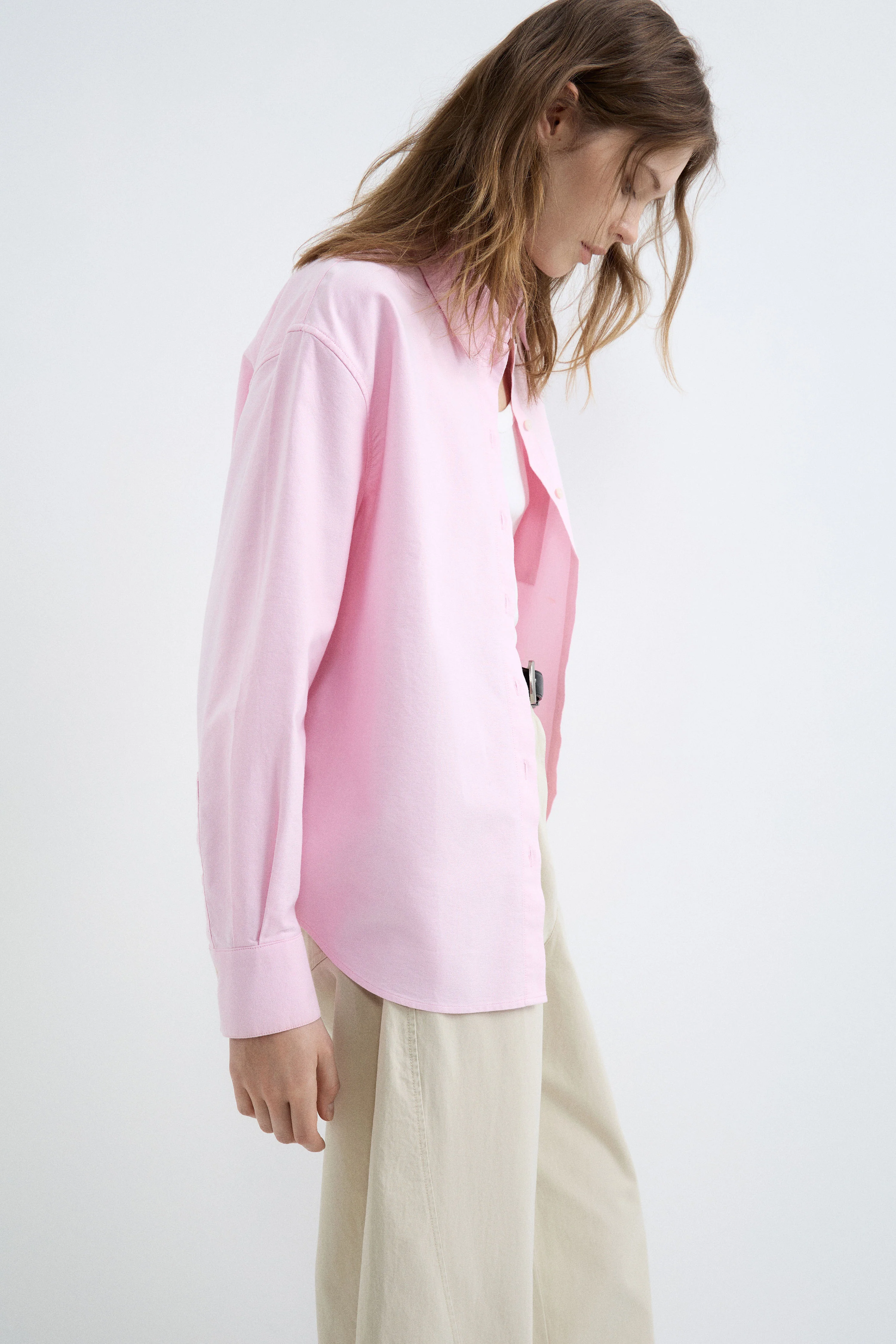COTTON POCKET-DETAIL SHIRT