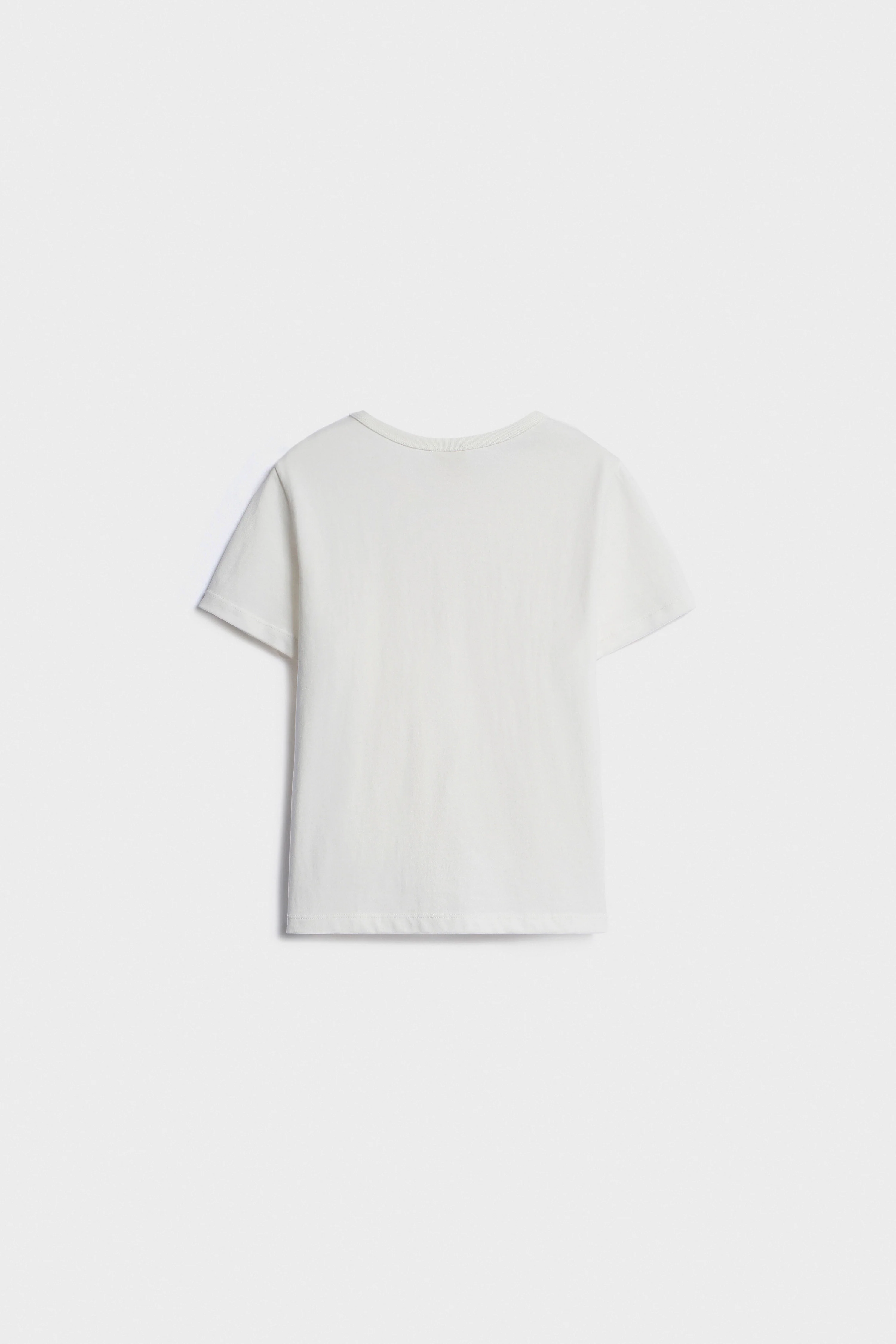 COTTON T-SHIRT WITH LACE PATCH - Image 5