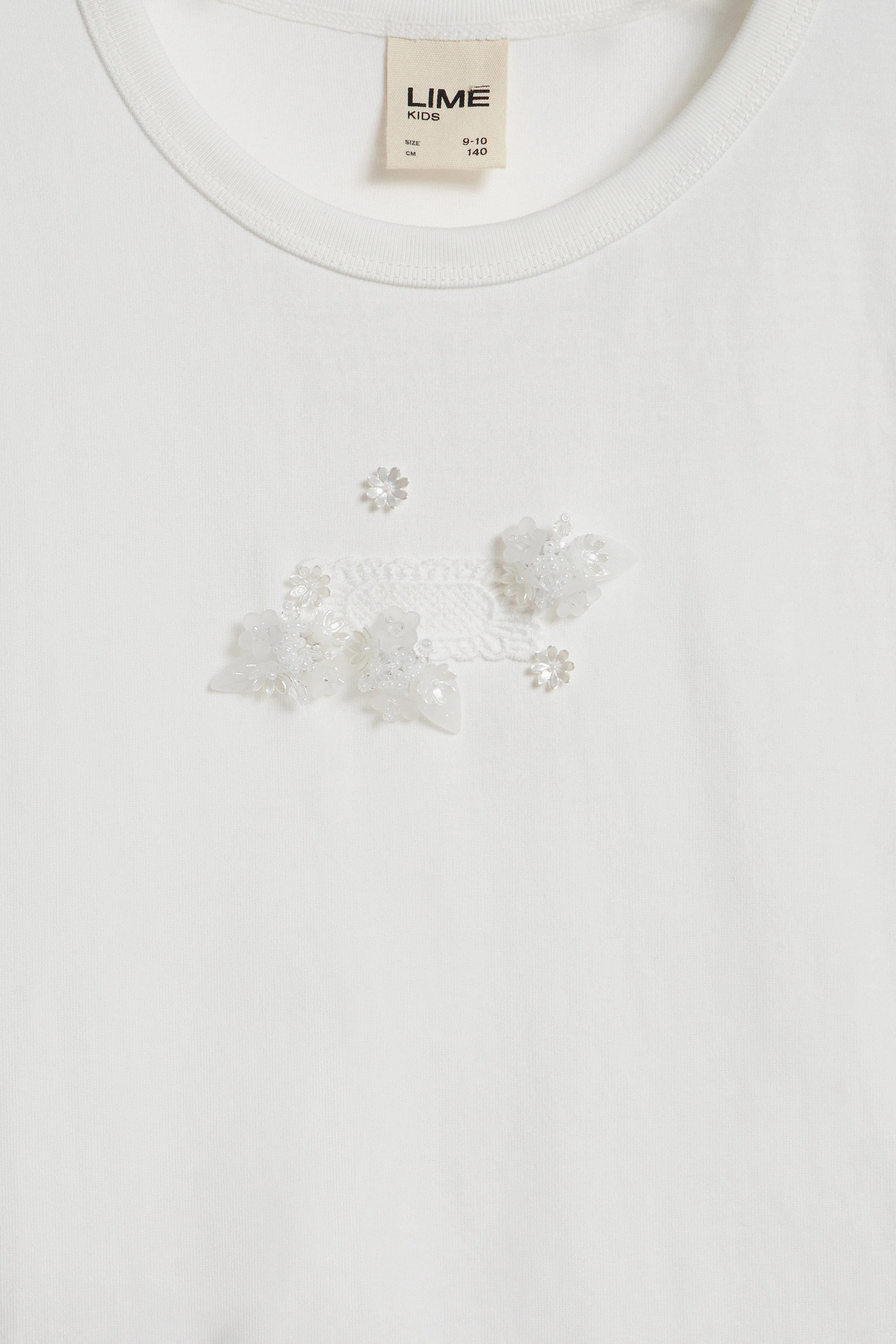 COTTON T-SHIRT WITH LACE PATCH - Image 6