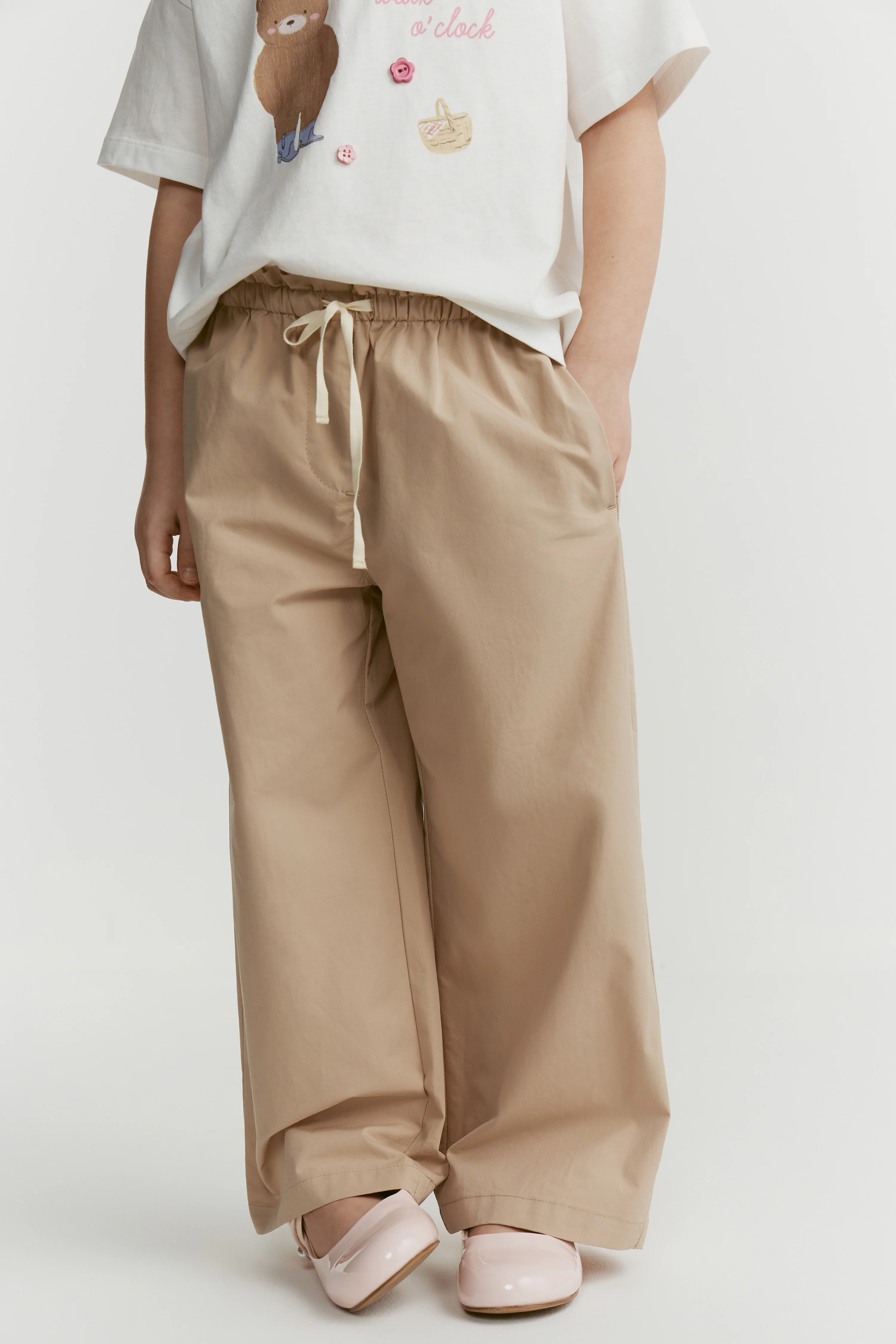 COTTON WIDE LEG TROUSERS - Image 3