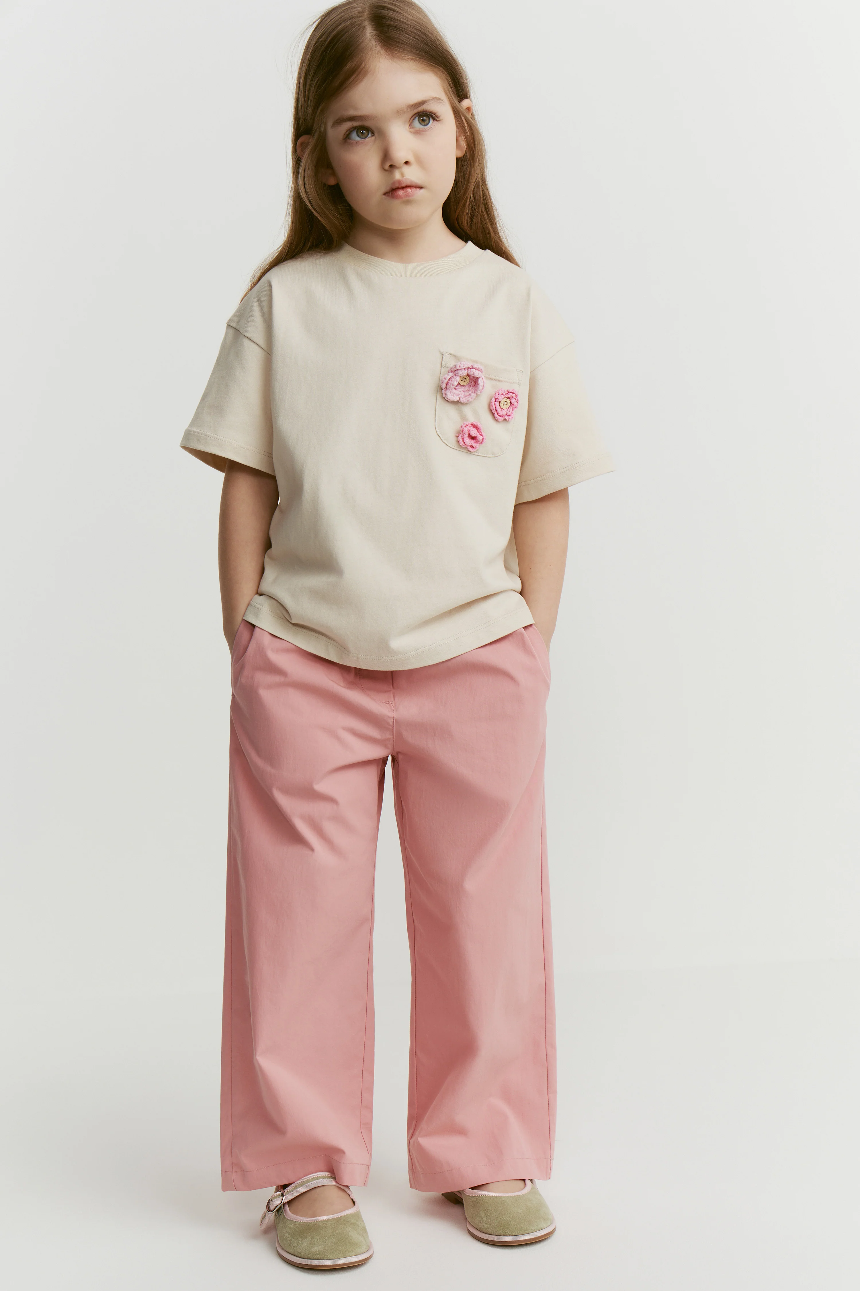 COTTON WIDE LEG TROUSERS - Image 3