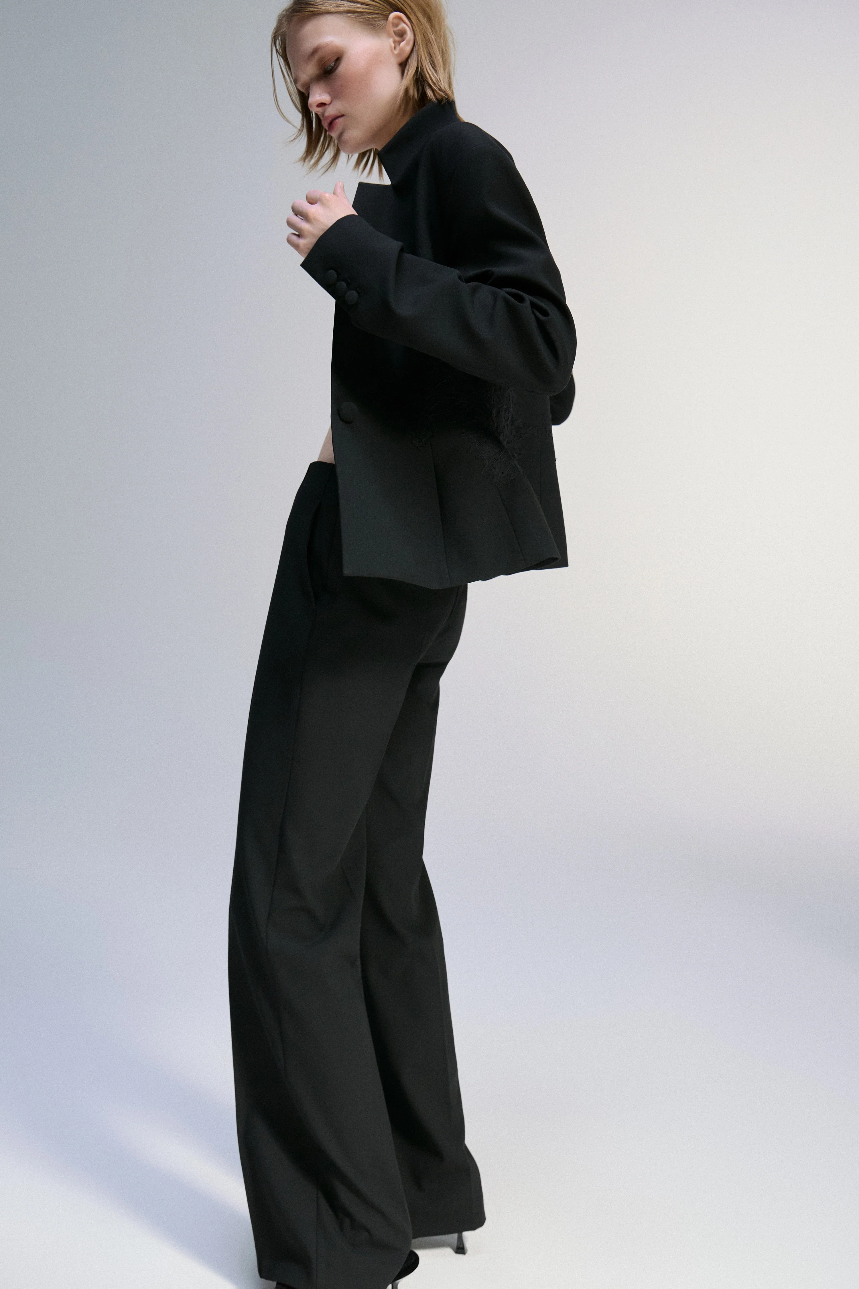 CREASED FLARE TROUSERS - Image 3