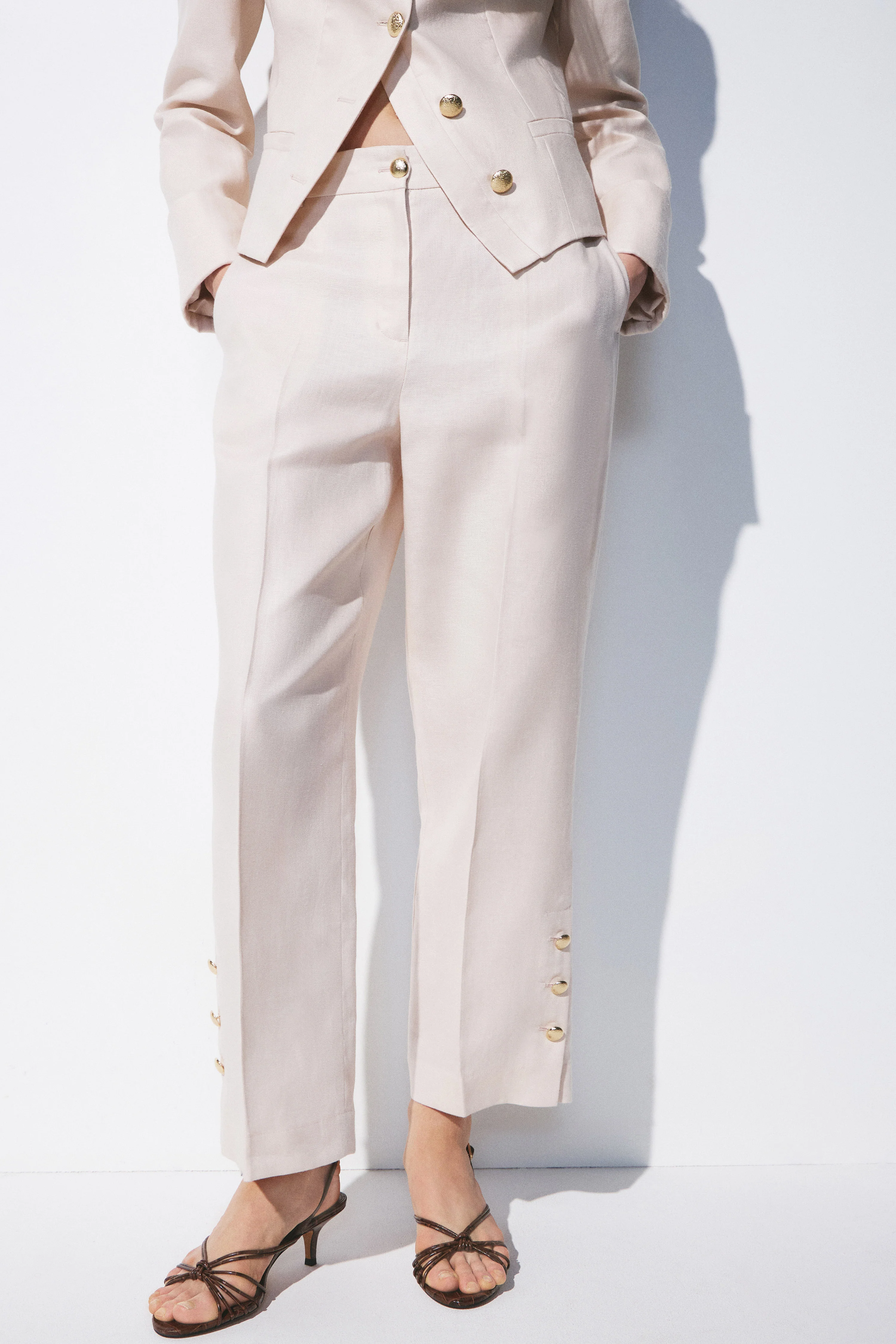 CREASED LINEN TROUSERS - Image 2