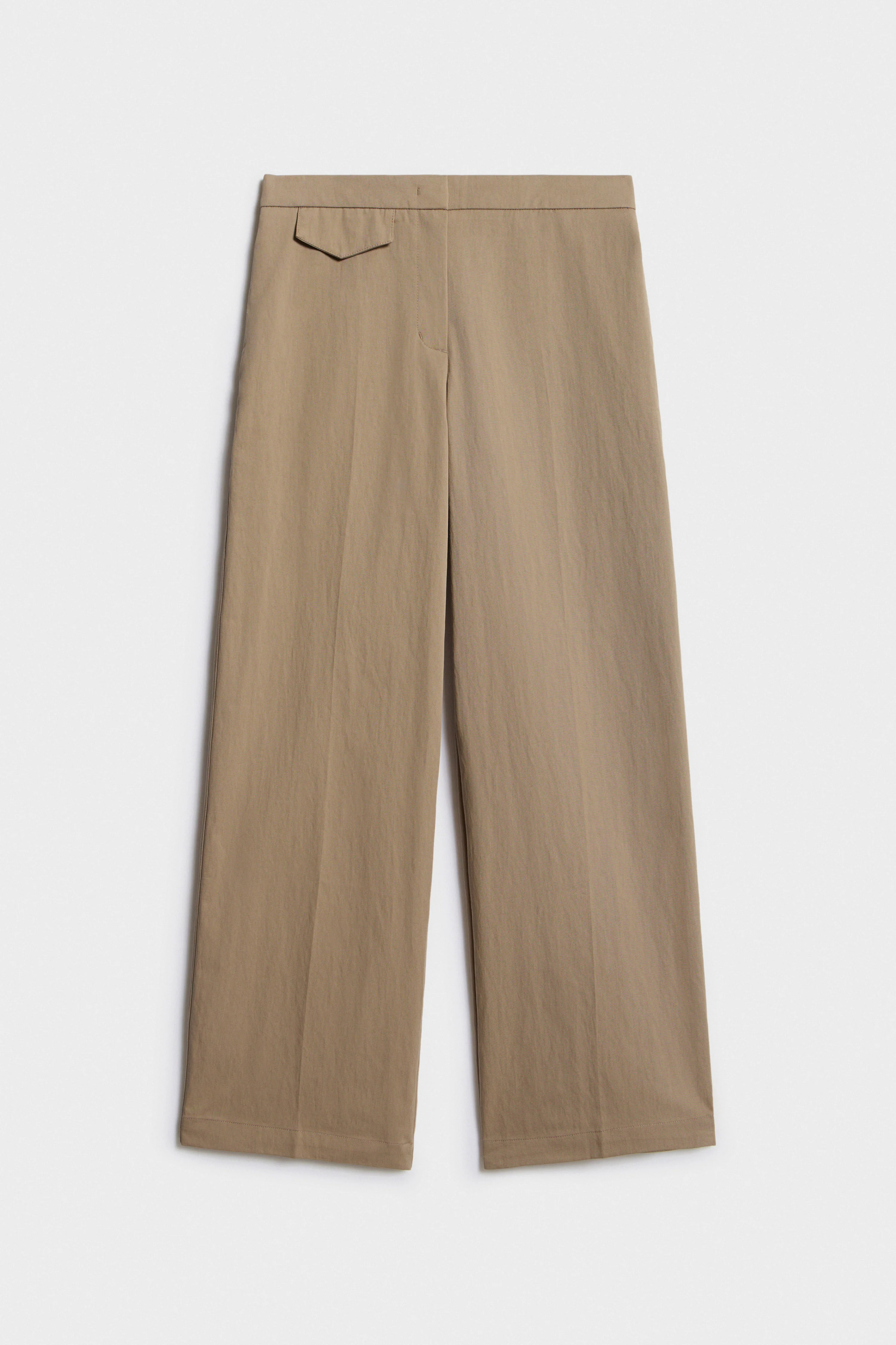 CREASED STRAIGHT FIT COTTON TROUSERS - Image 4