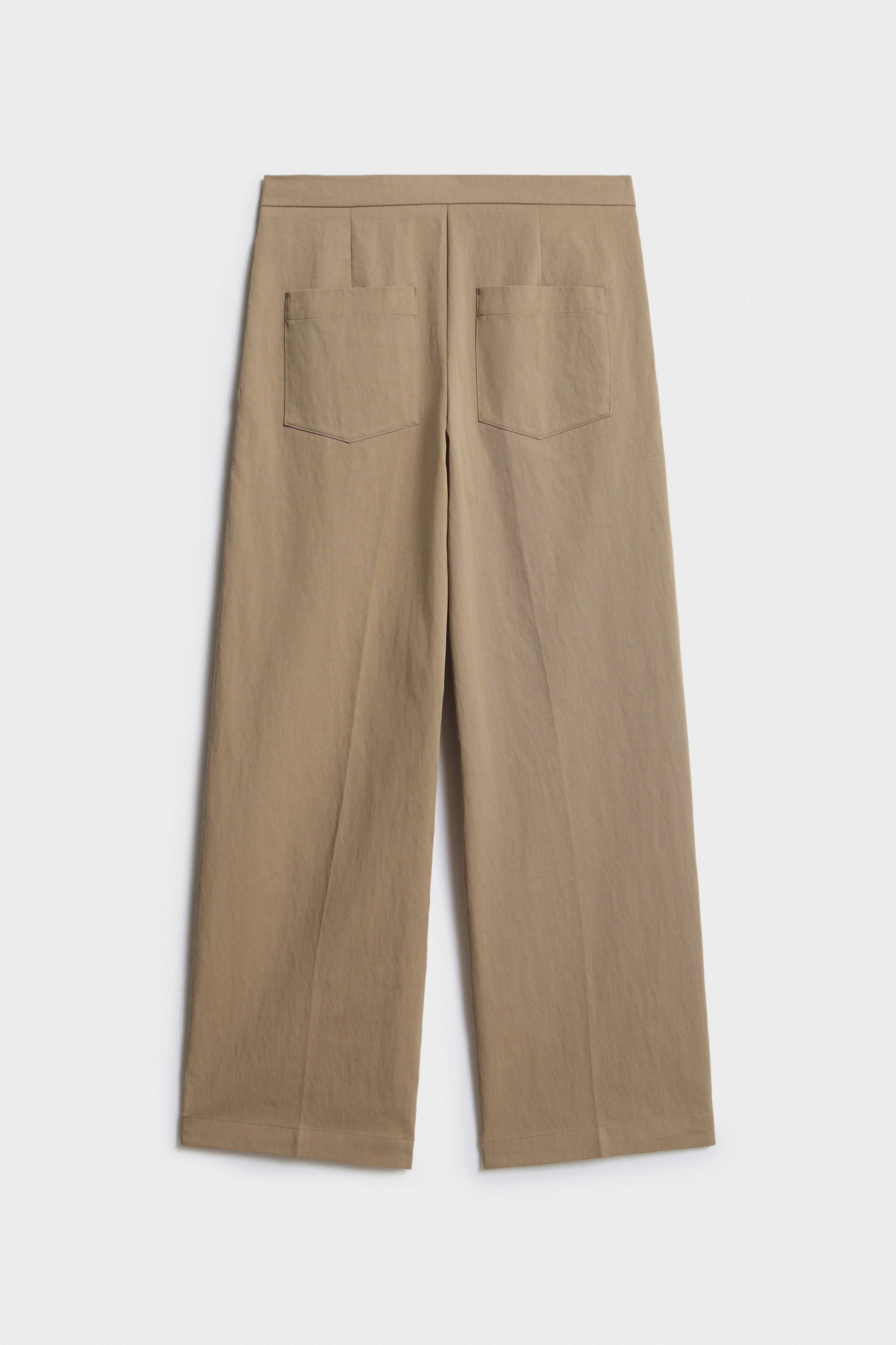 CREASED STRAIGHT FIT COTTON TROUSERS - Image 5