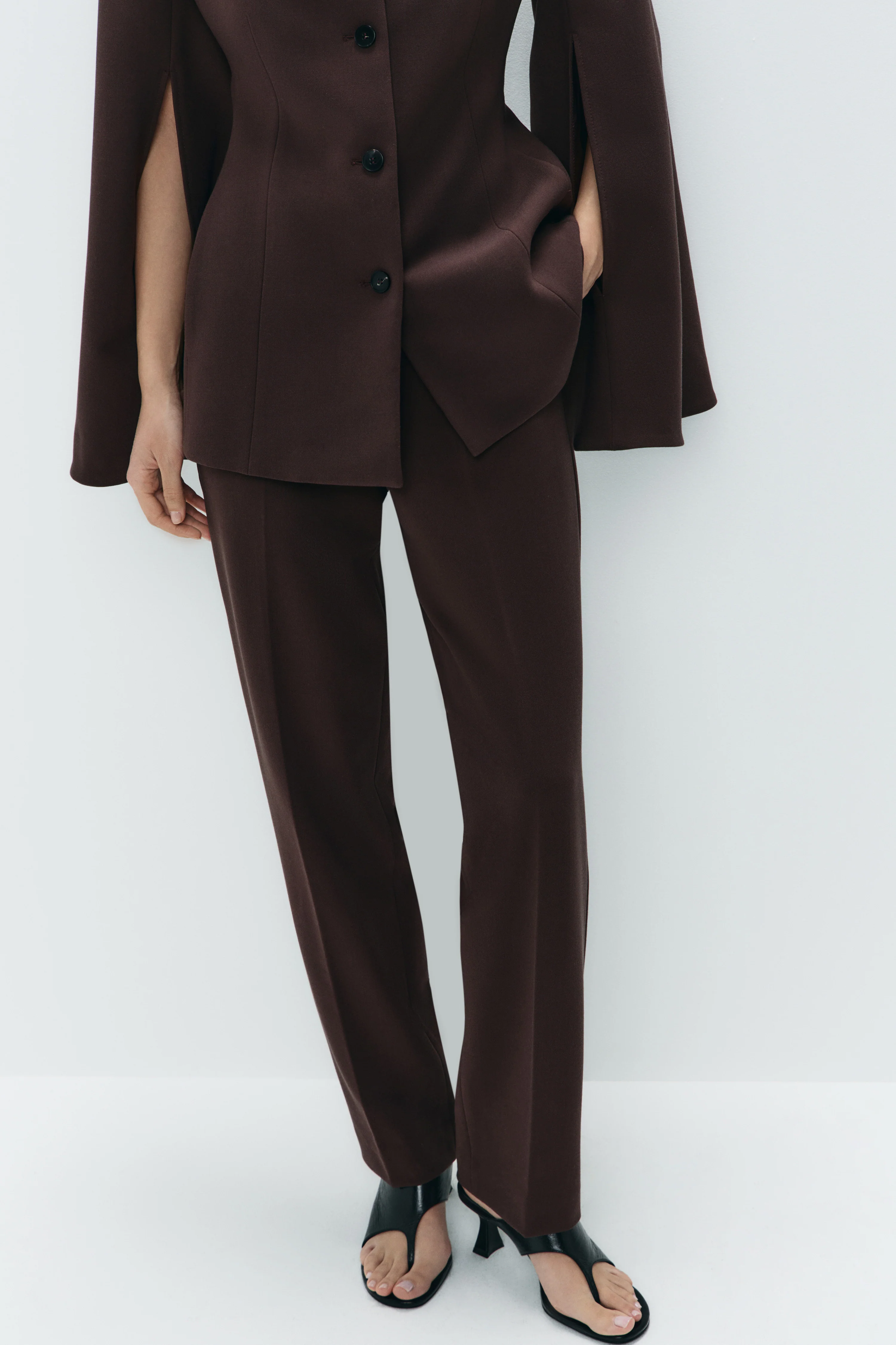 CREASED STRAIGHT FIT TROUSERS - Image 2