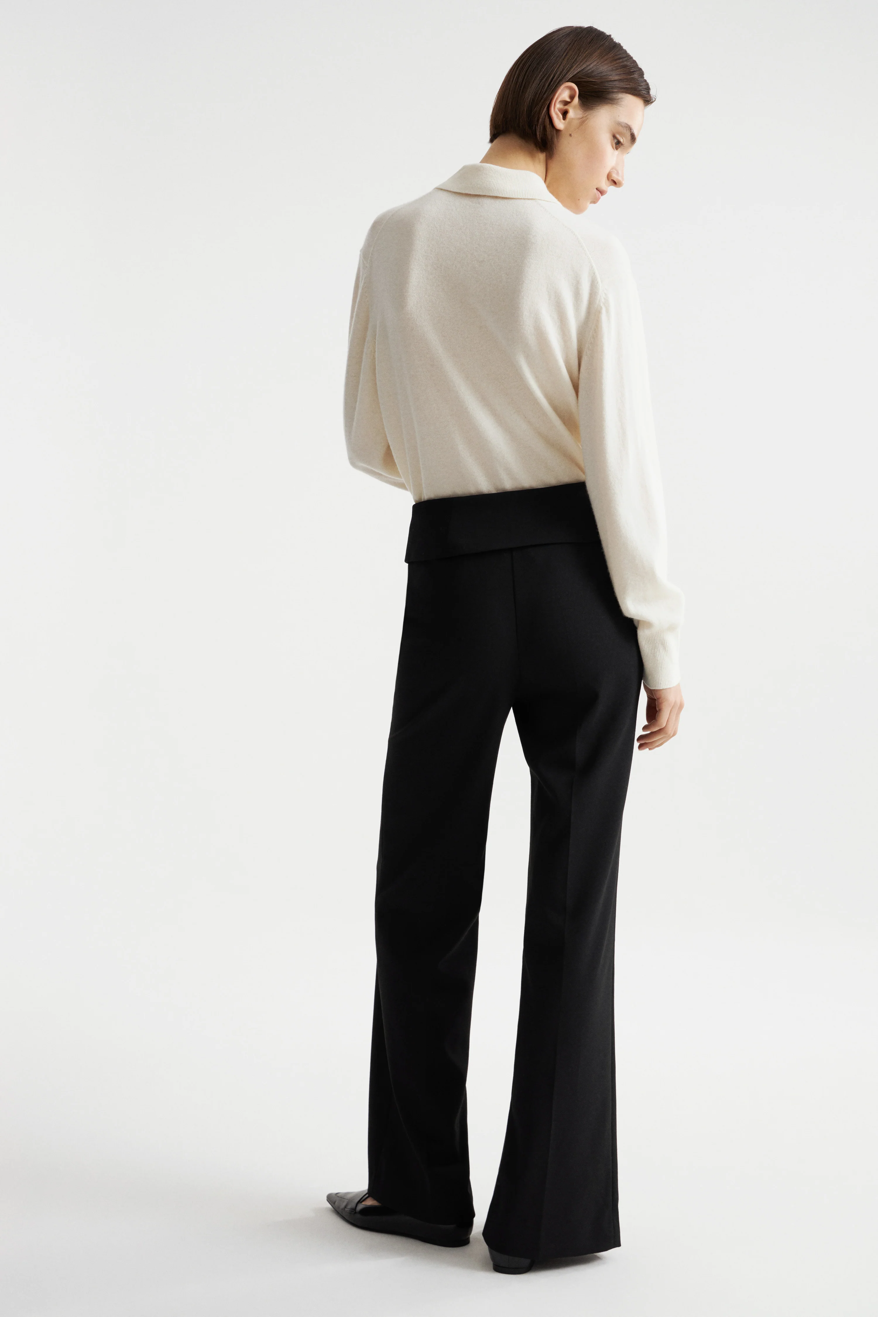 CREASED TROUSERS WITH TUXEDO-LOOK WAISTBAND - Image 5