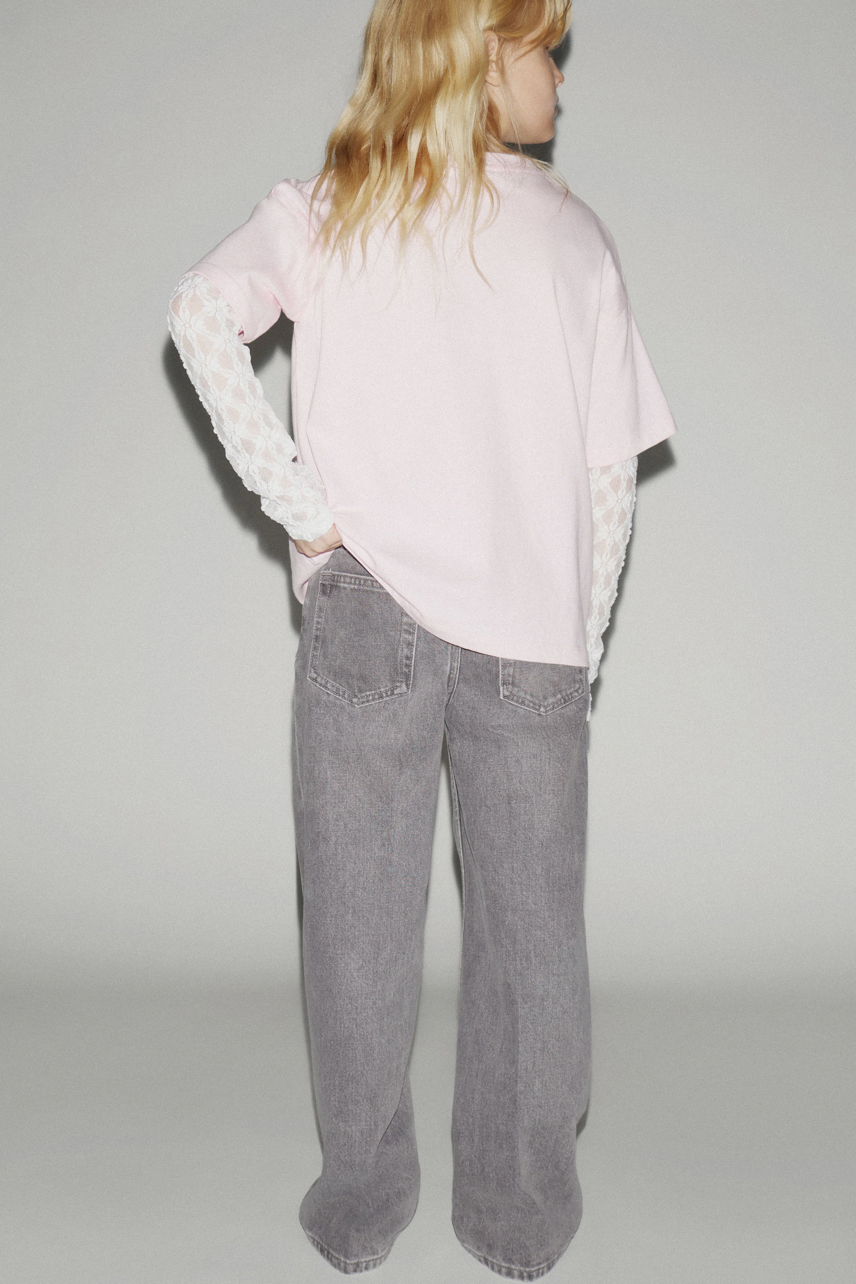 CREASED WIDE-LEG JEANS - Image 3